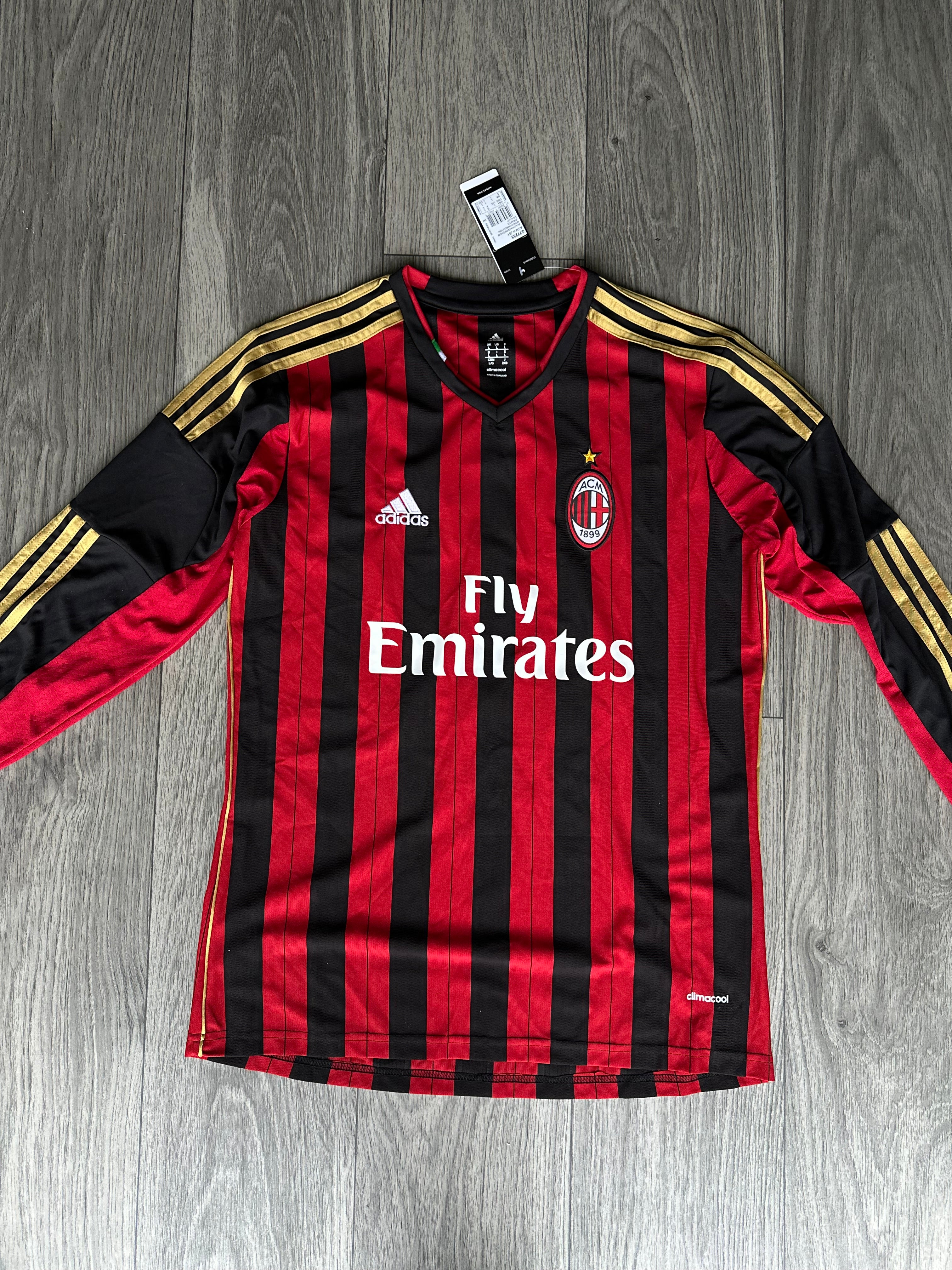 SIZE LARGE AC MILAN LONGSLEEVE JERSEY (KAKA)