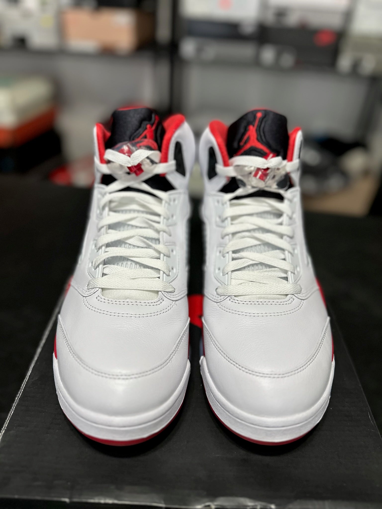 Size 11 - J5 Fire Red Black Tongue