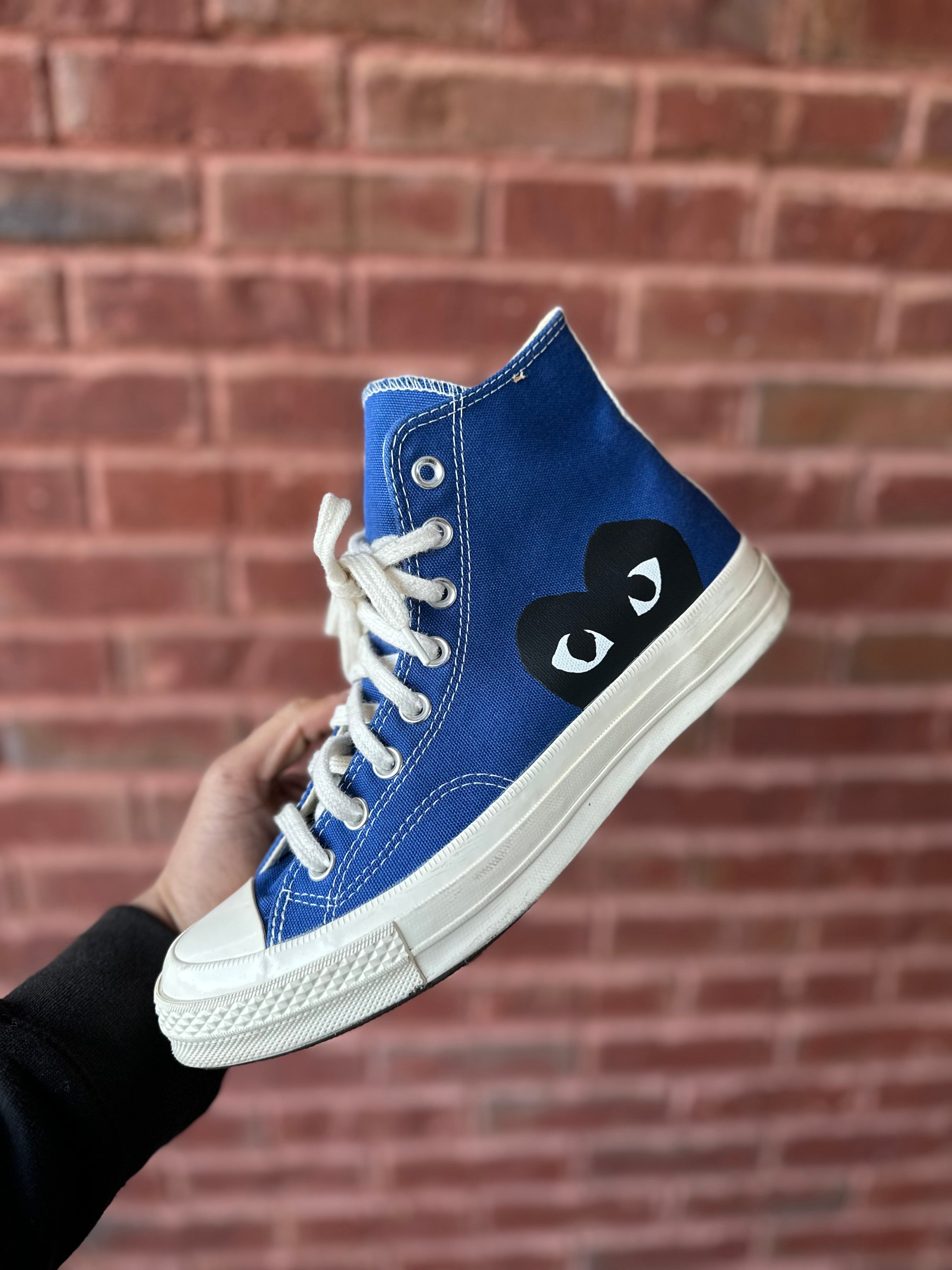 Size 7 - converse high cdg blue