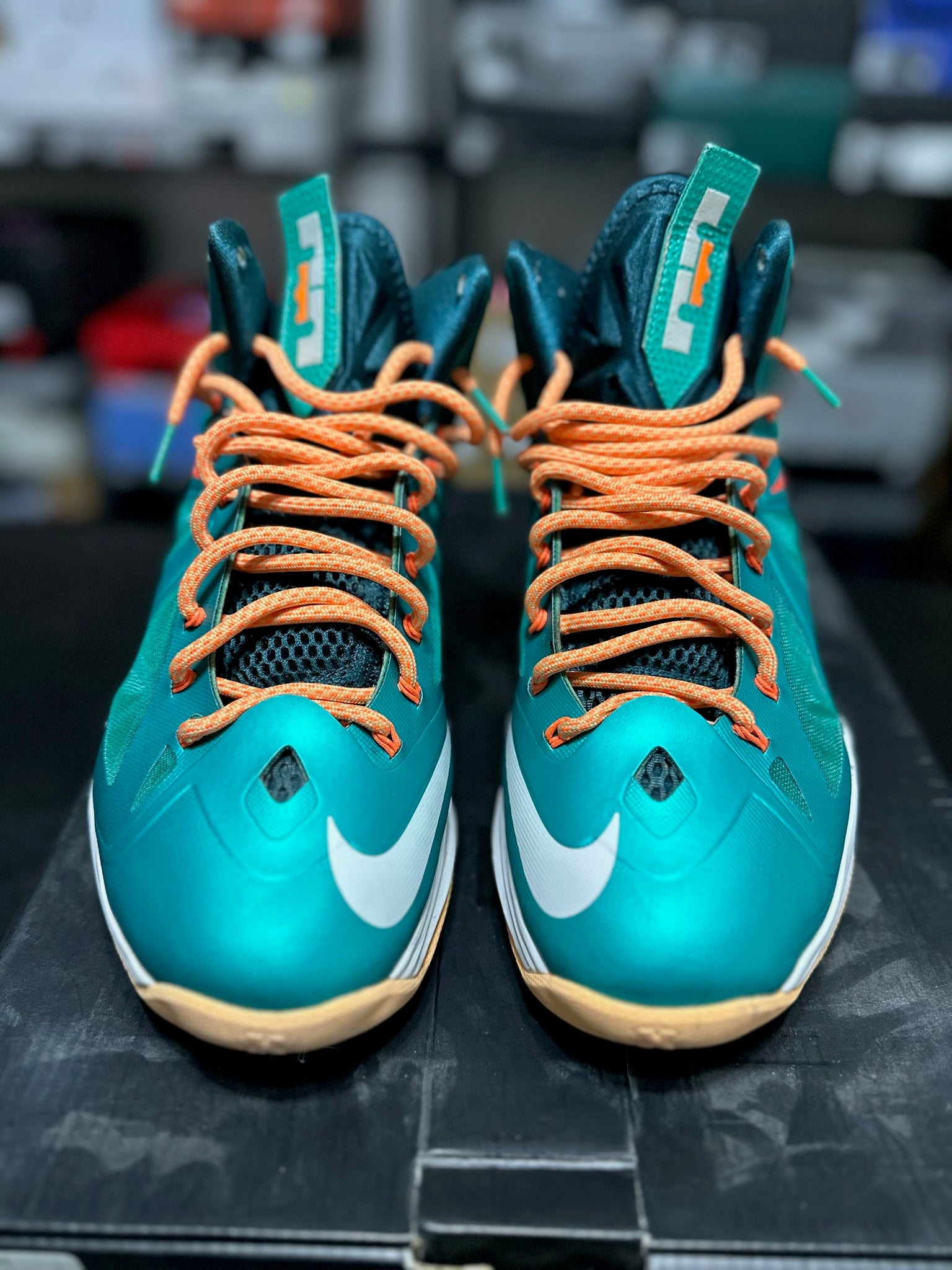 Size 8.5 - LeBron X Miami Dolphins