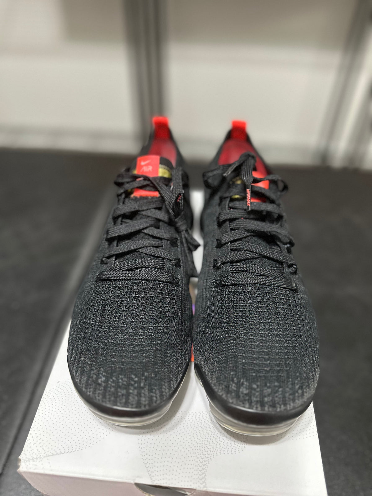 Size 9 - Vapormax Flyknit 3 black snakeskin
