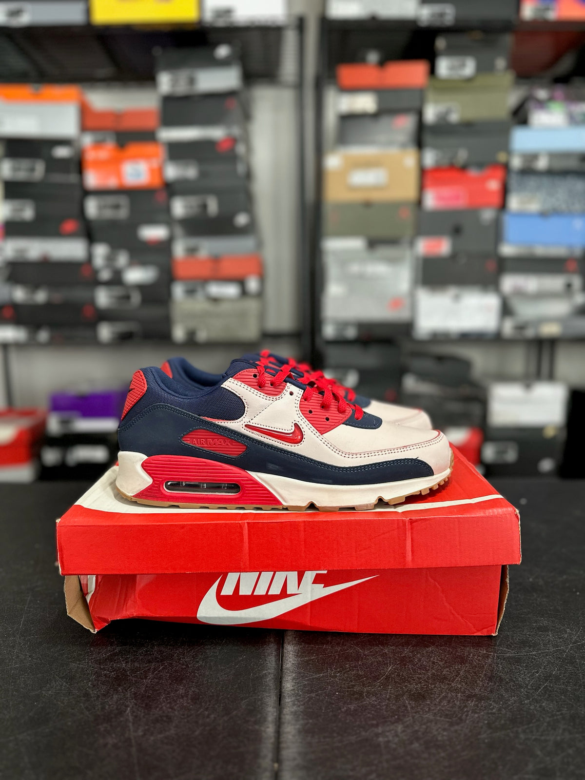 Size 13 - air max 90 home and away red