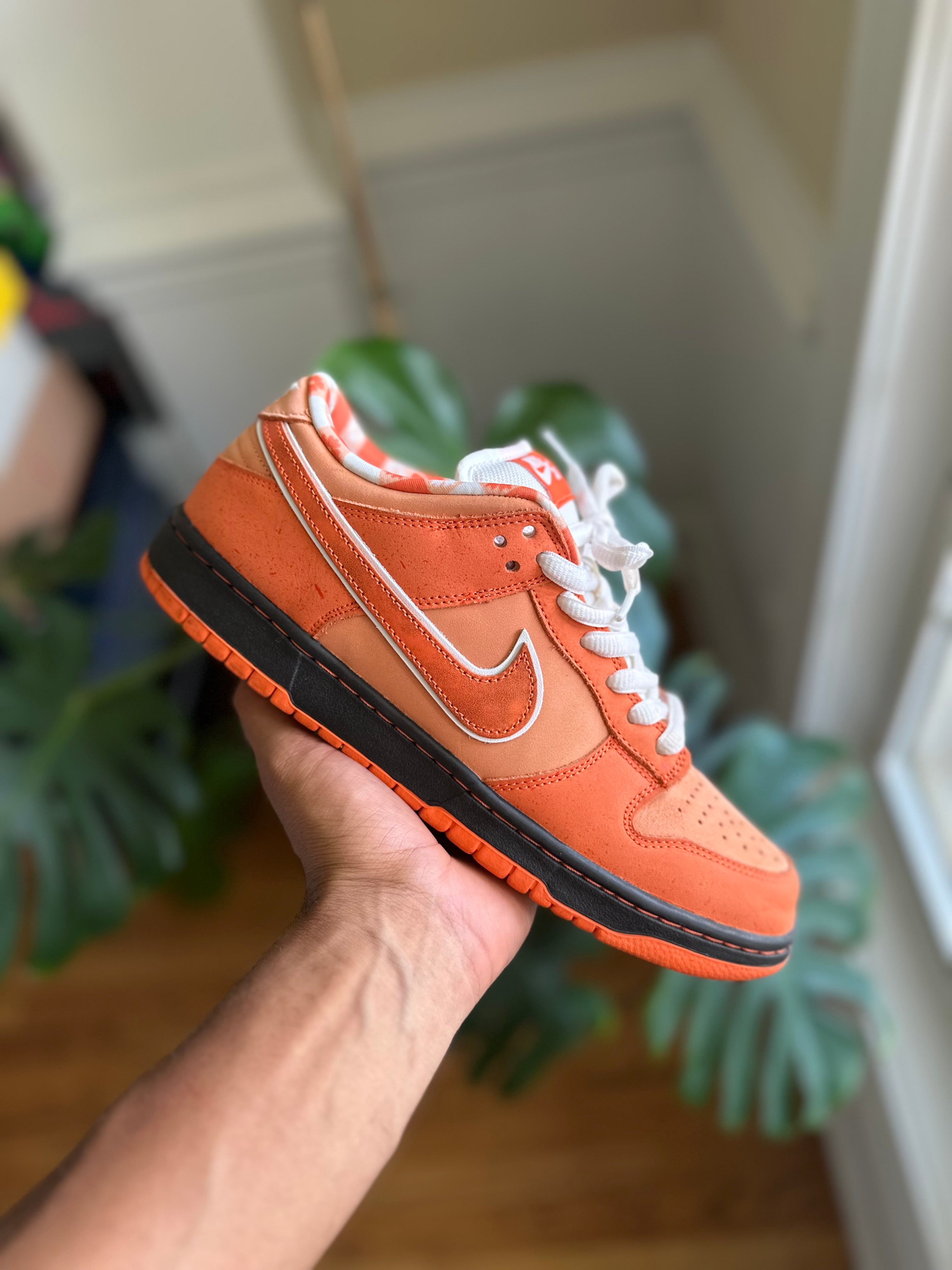 Size 9.5 - Dunk low orange lobster