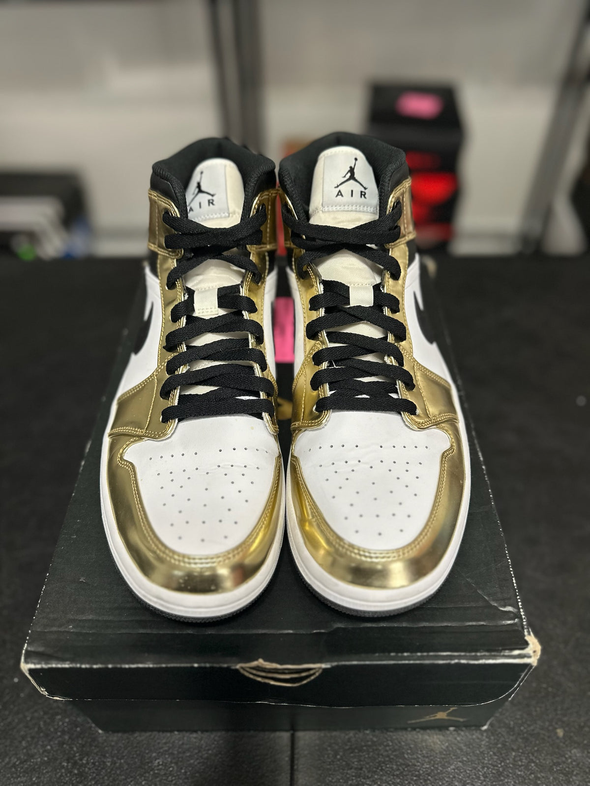 Size 12 - J1 Metallic Gold Black White