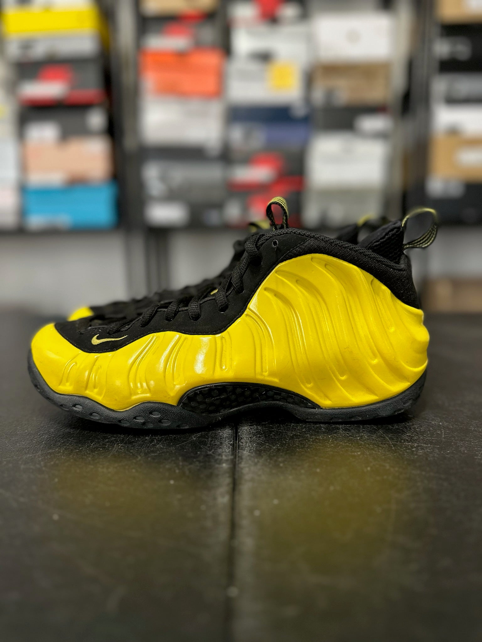 Size 9.5 - Foamposite 1 Wu-Tang Optic Yellow