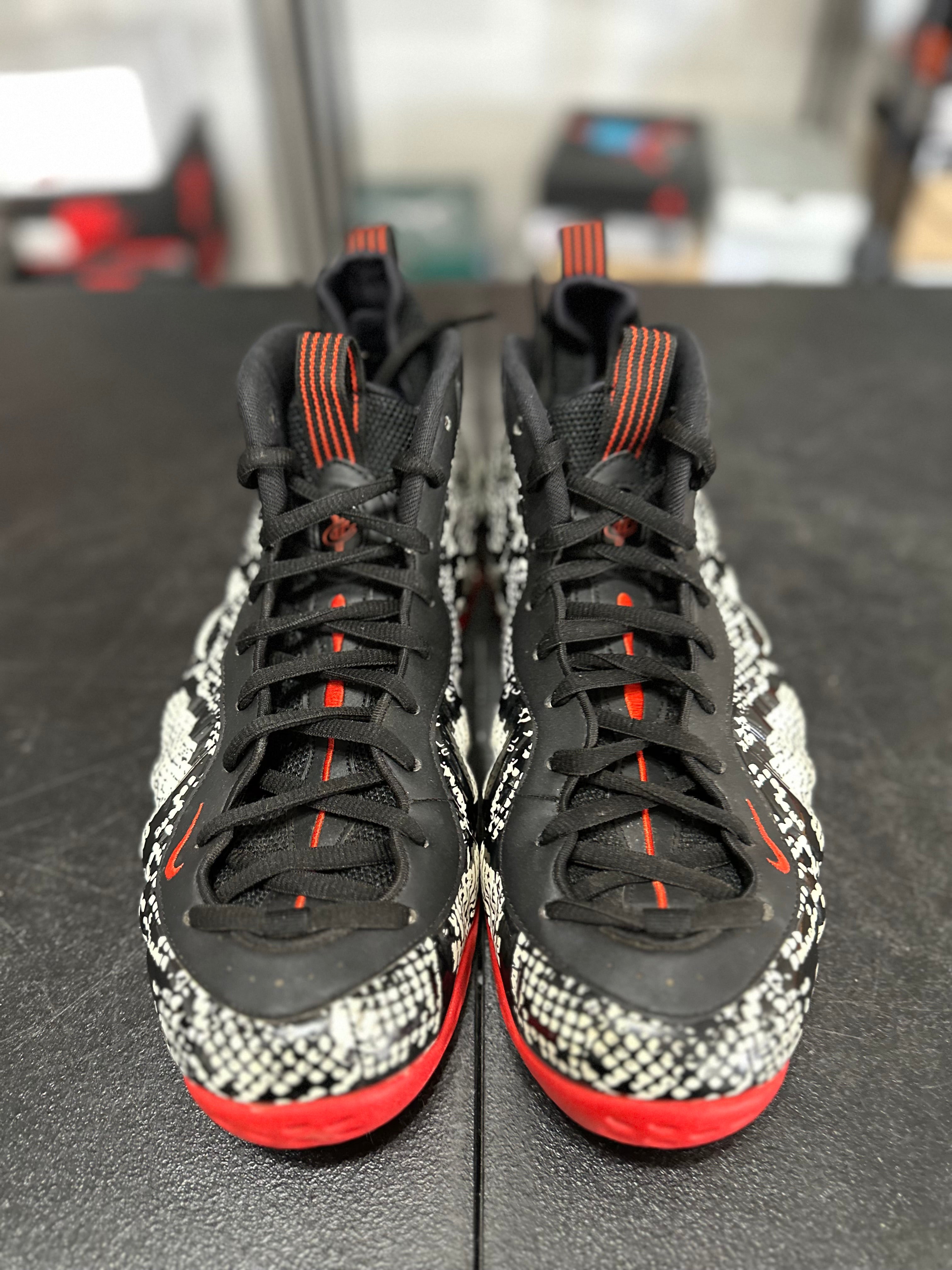 Size 12 - Foamposite albino snakeskin