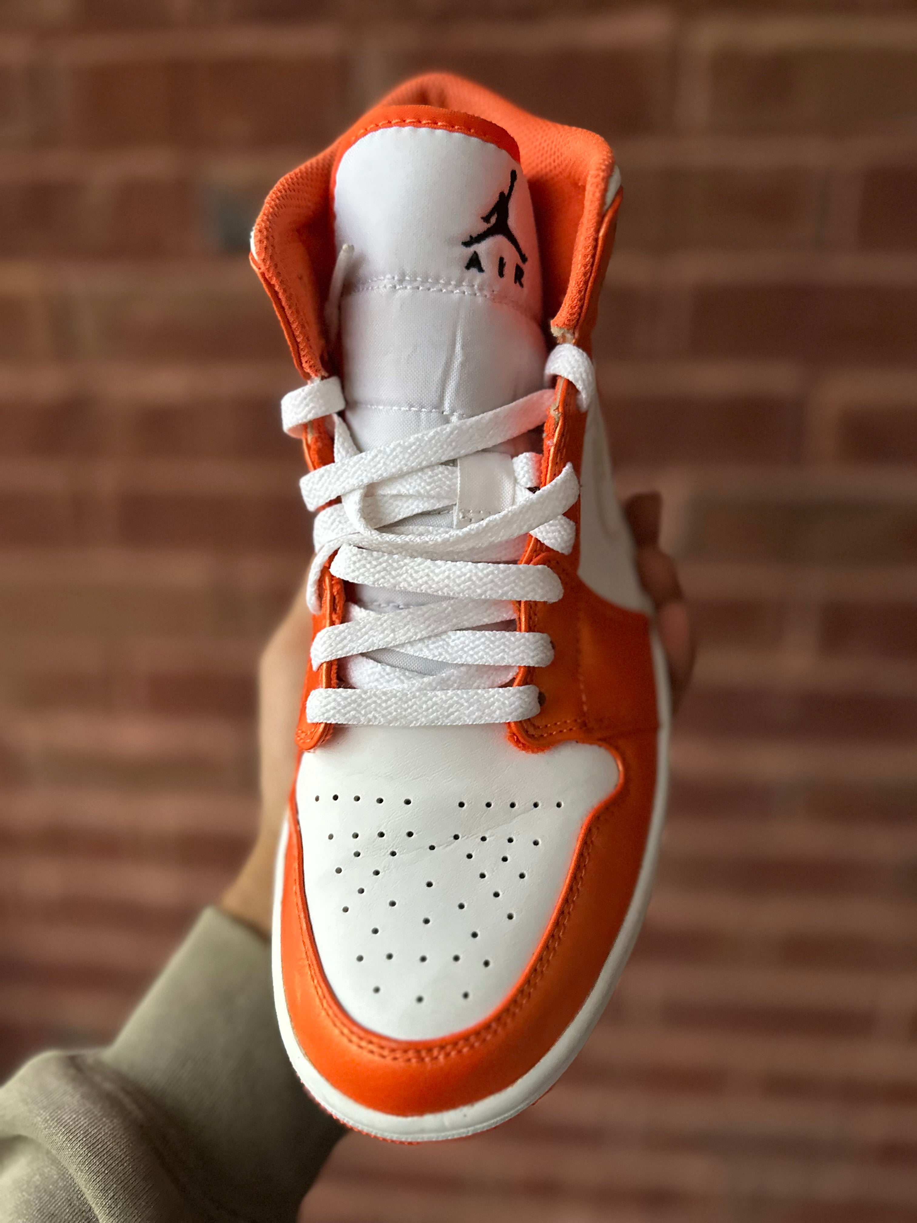 Size 7 - J1 mid metallic orange