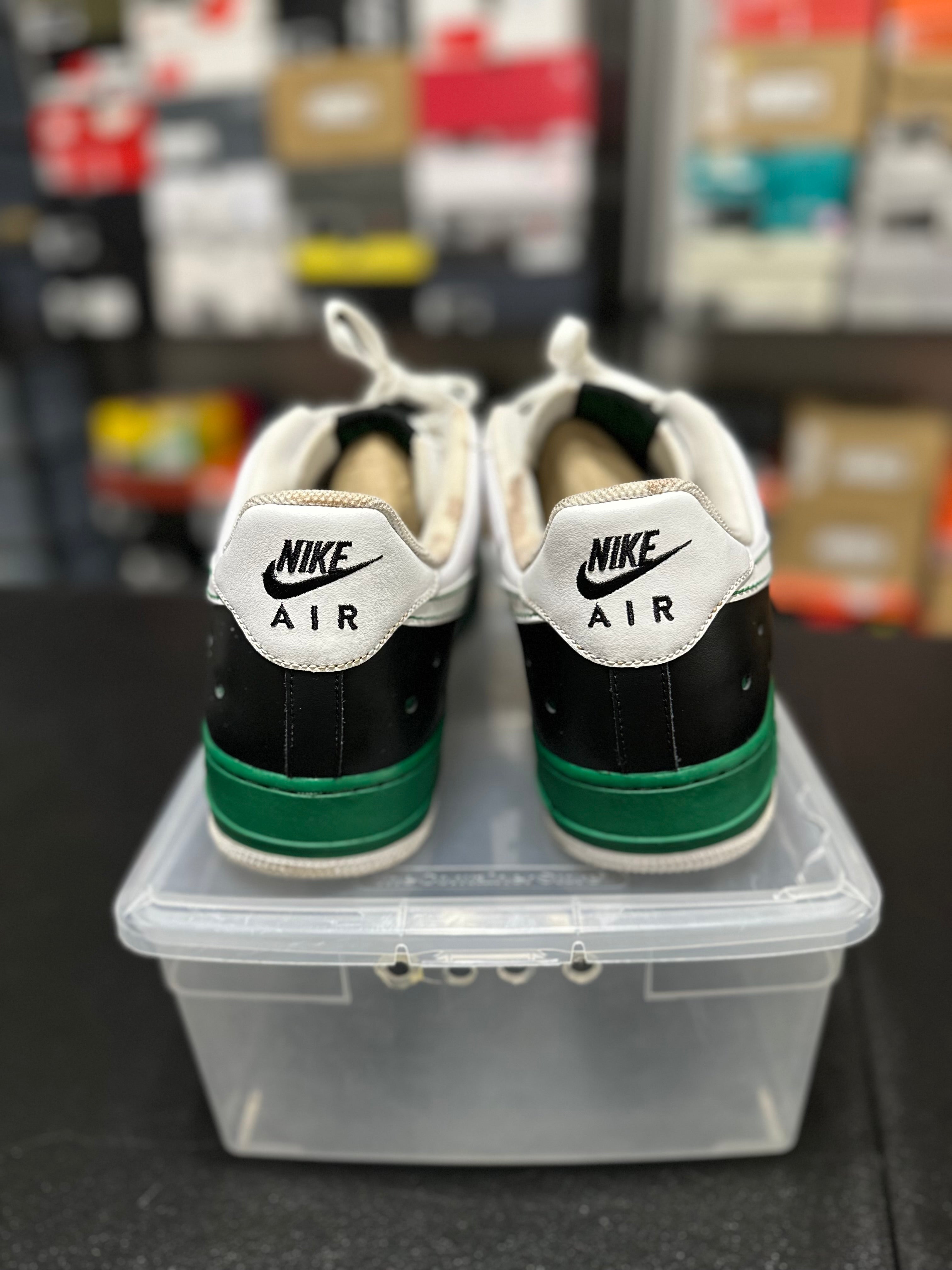Size 14 - AF1 white black green