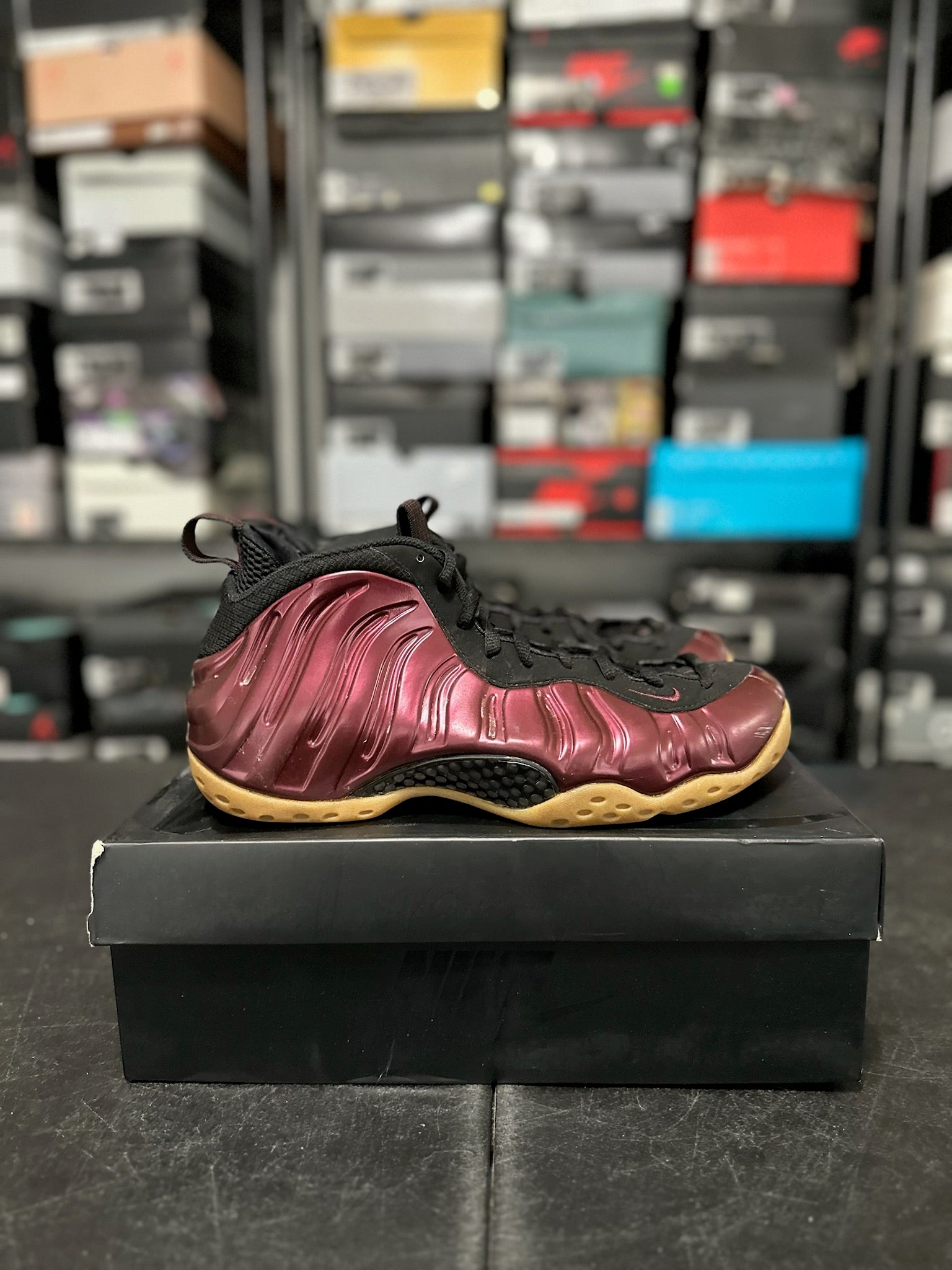 Size 10 - Foamposite 1 Maroon