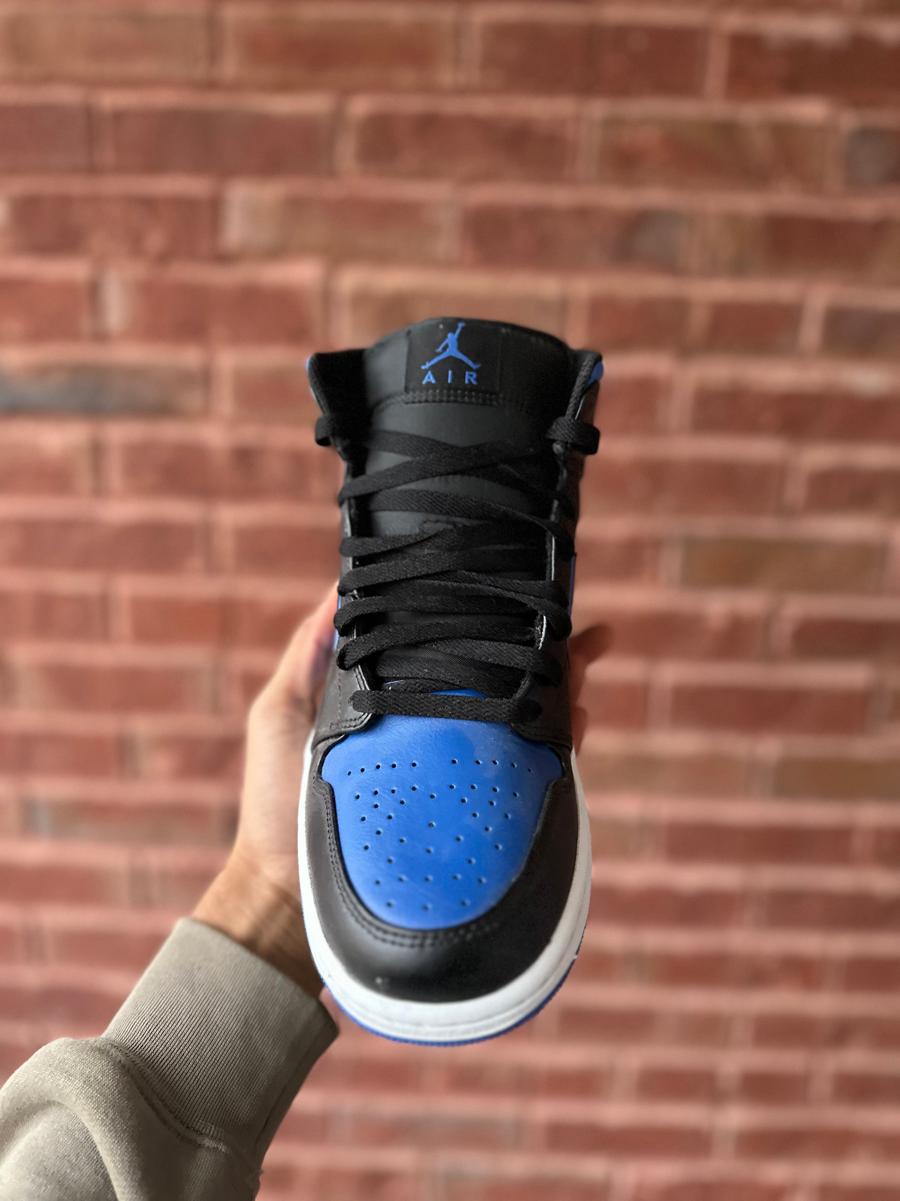 Size 10 - J1 mid black royal blue