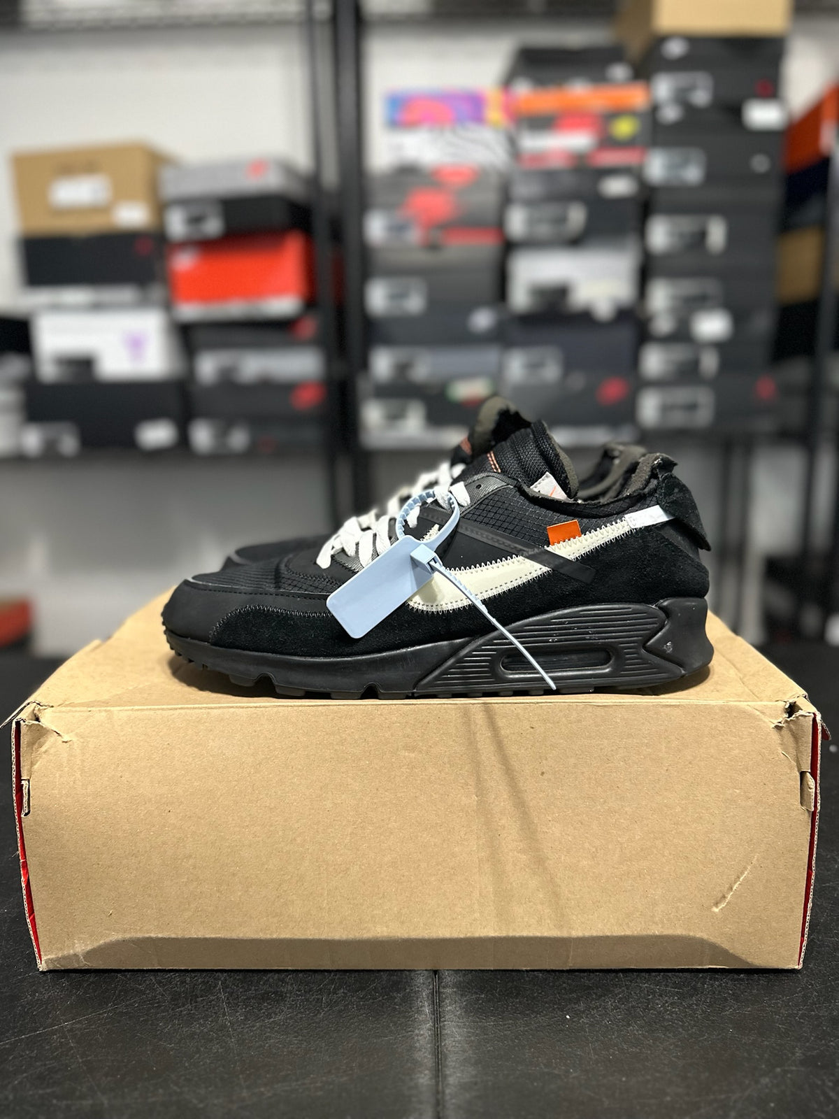 Size 13 - Air Max 90 Off White Black