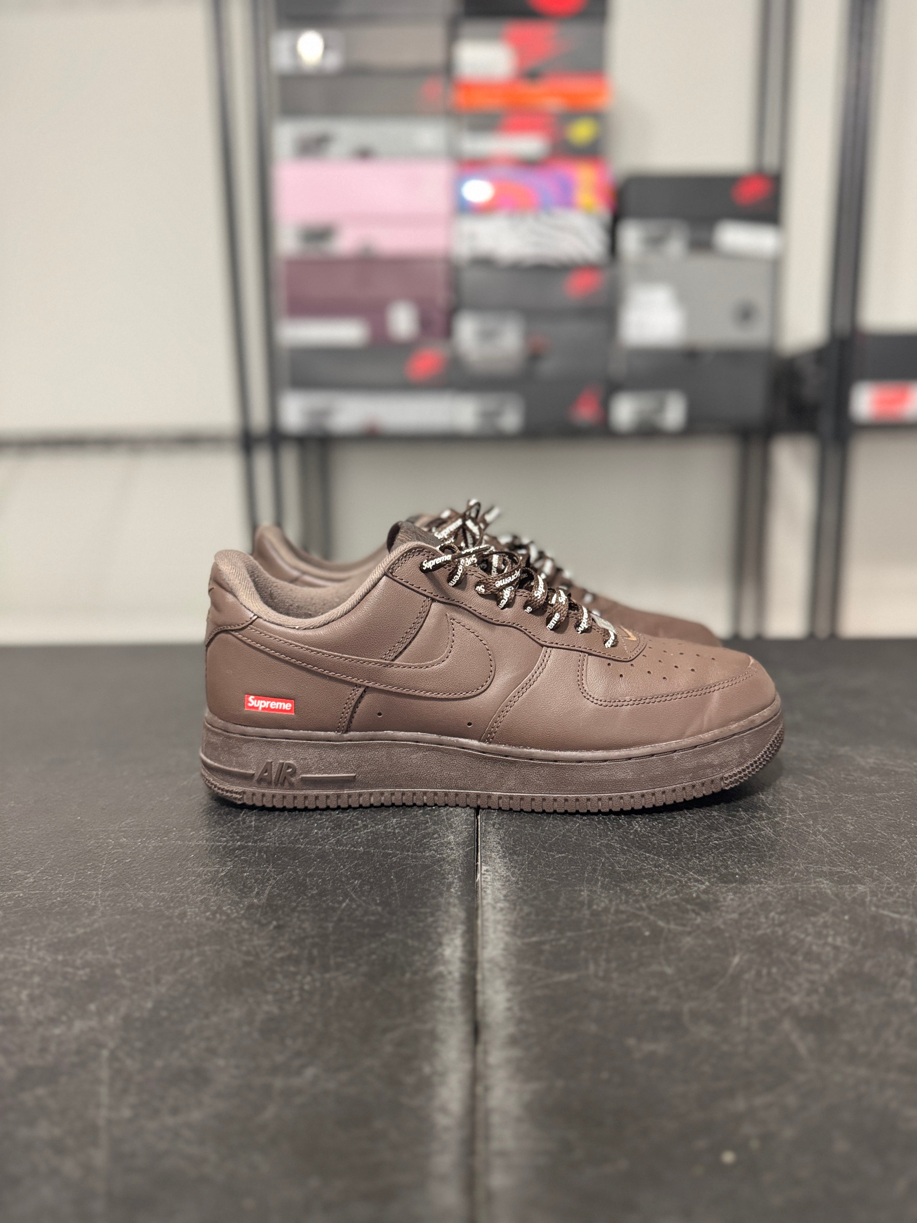 Size 10.5 - AF1 supreme Brown
