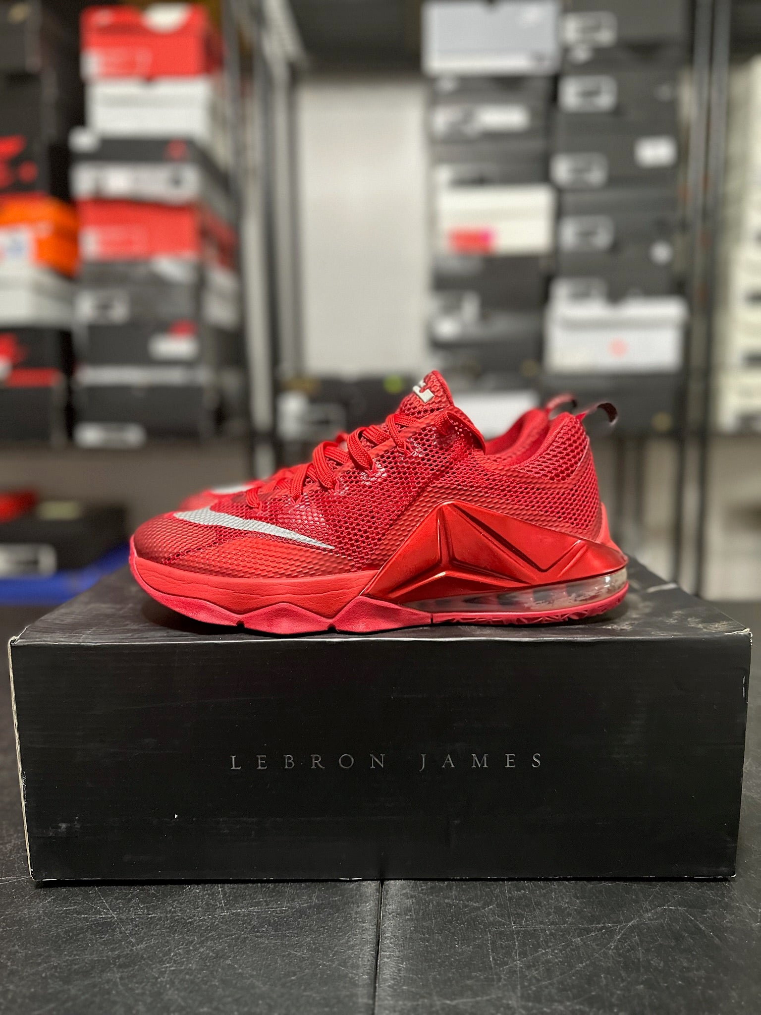 Size 10.5 - LeBron 12 Low University Red