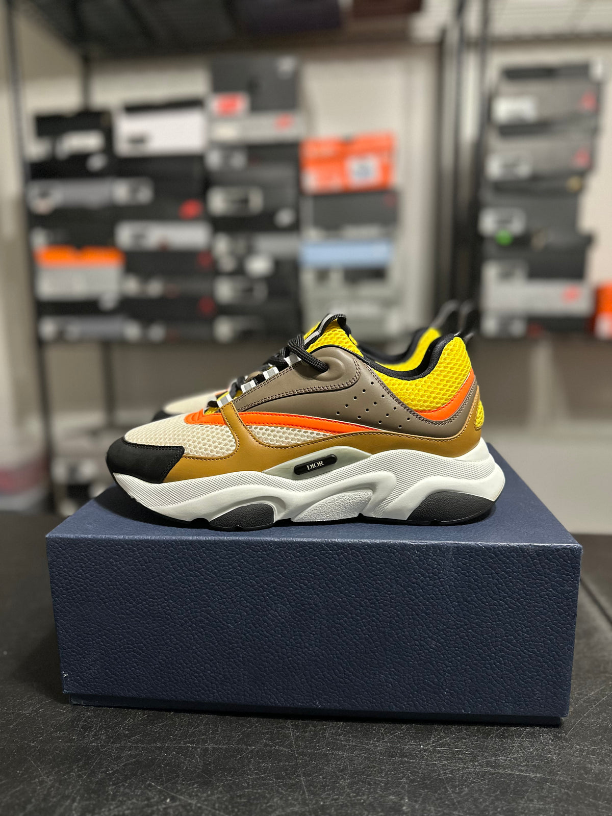 Size 8 - (41) Dior b22 yellow/orange/black