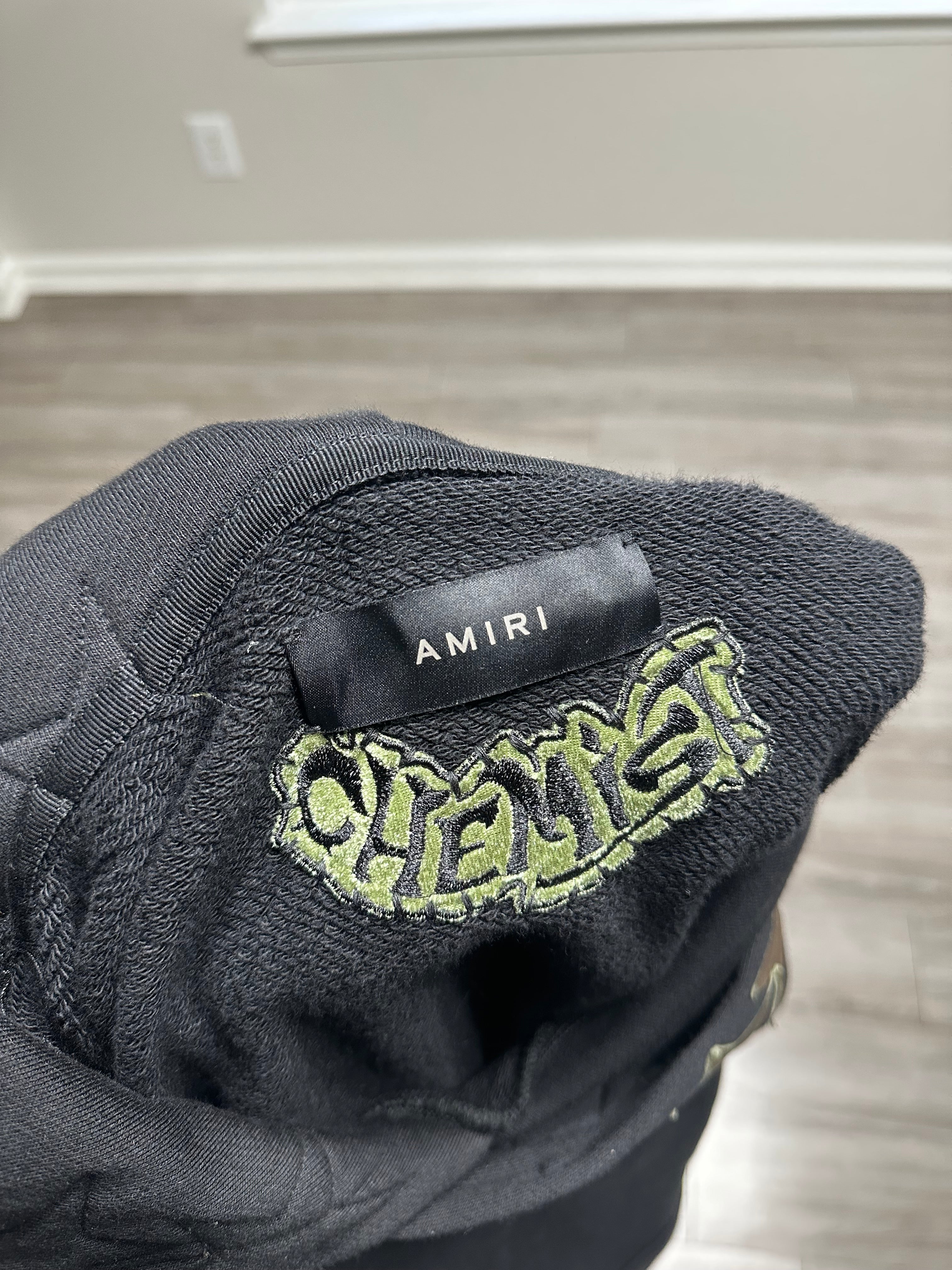 Size XL - Amiri camo star hoodie