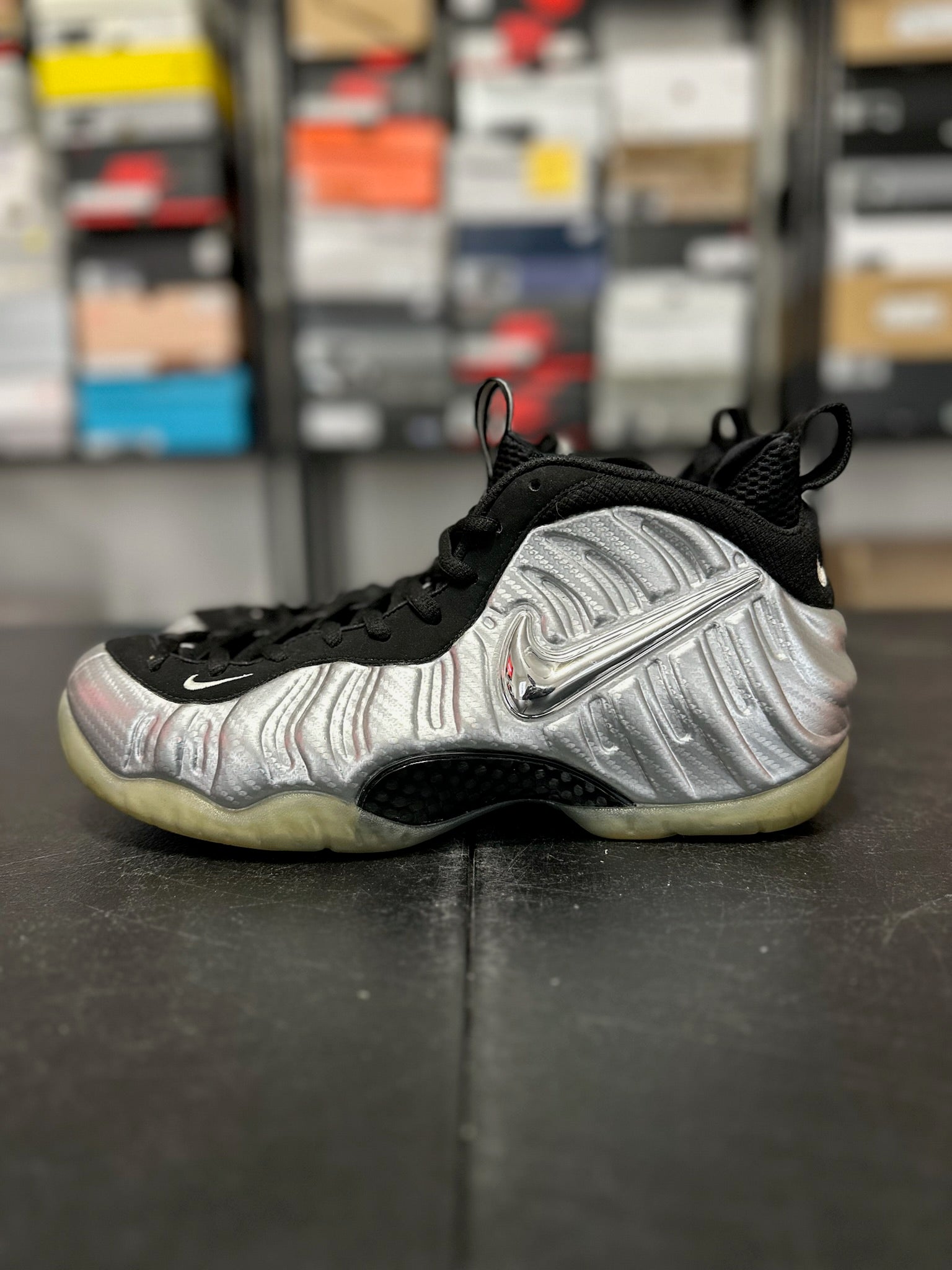 Size 11.5 - Foamposite Pro Silver Surfer