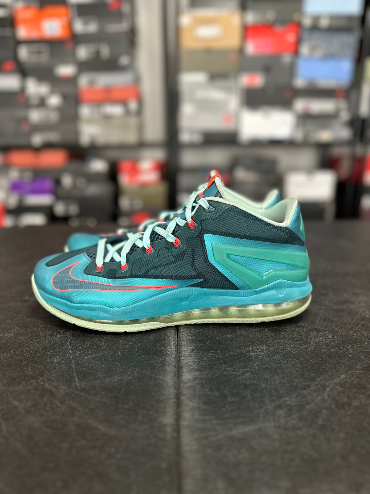 Size 13 - LeBron 11 low turbo green