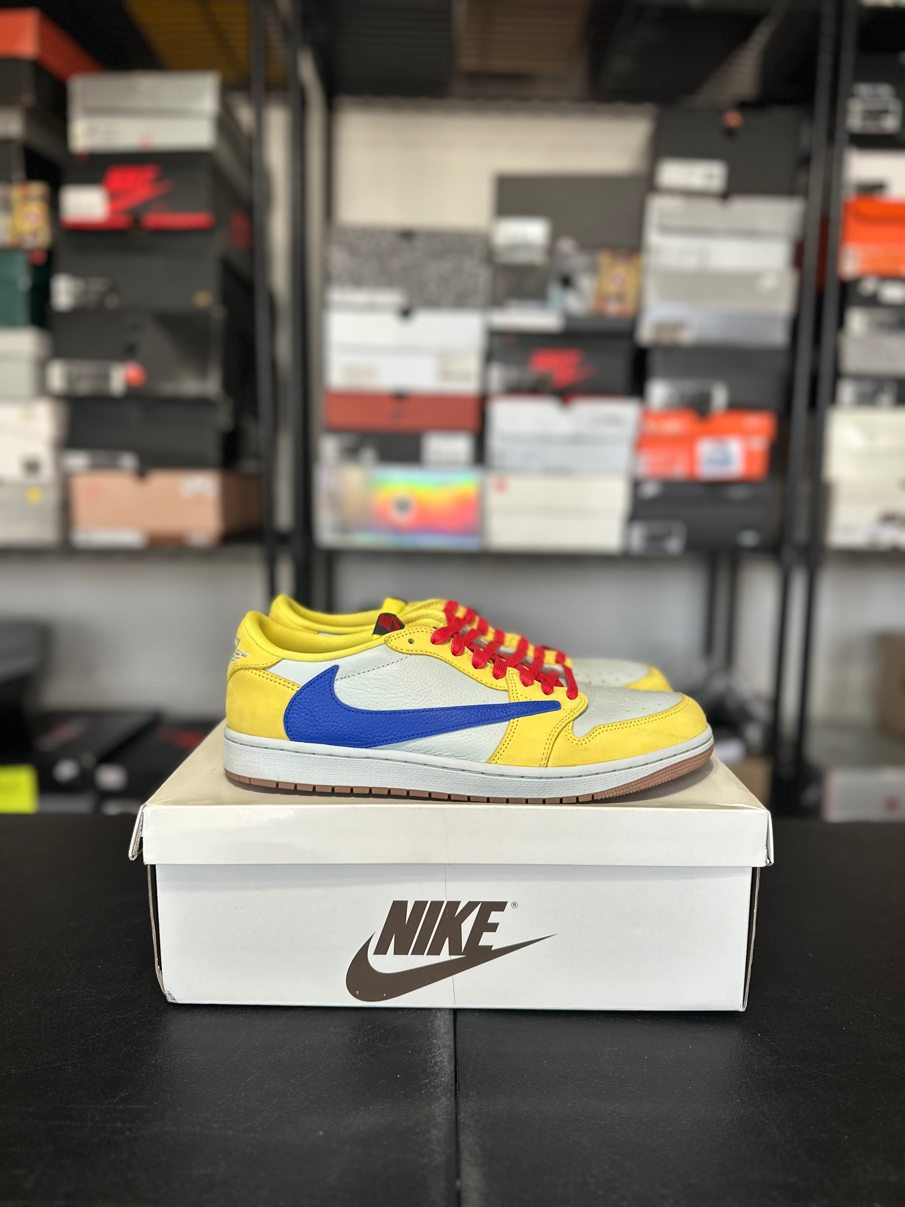 Size 11.5 - (13w) J1 low Travis canary