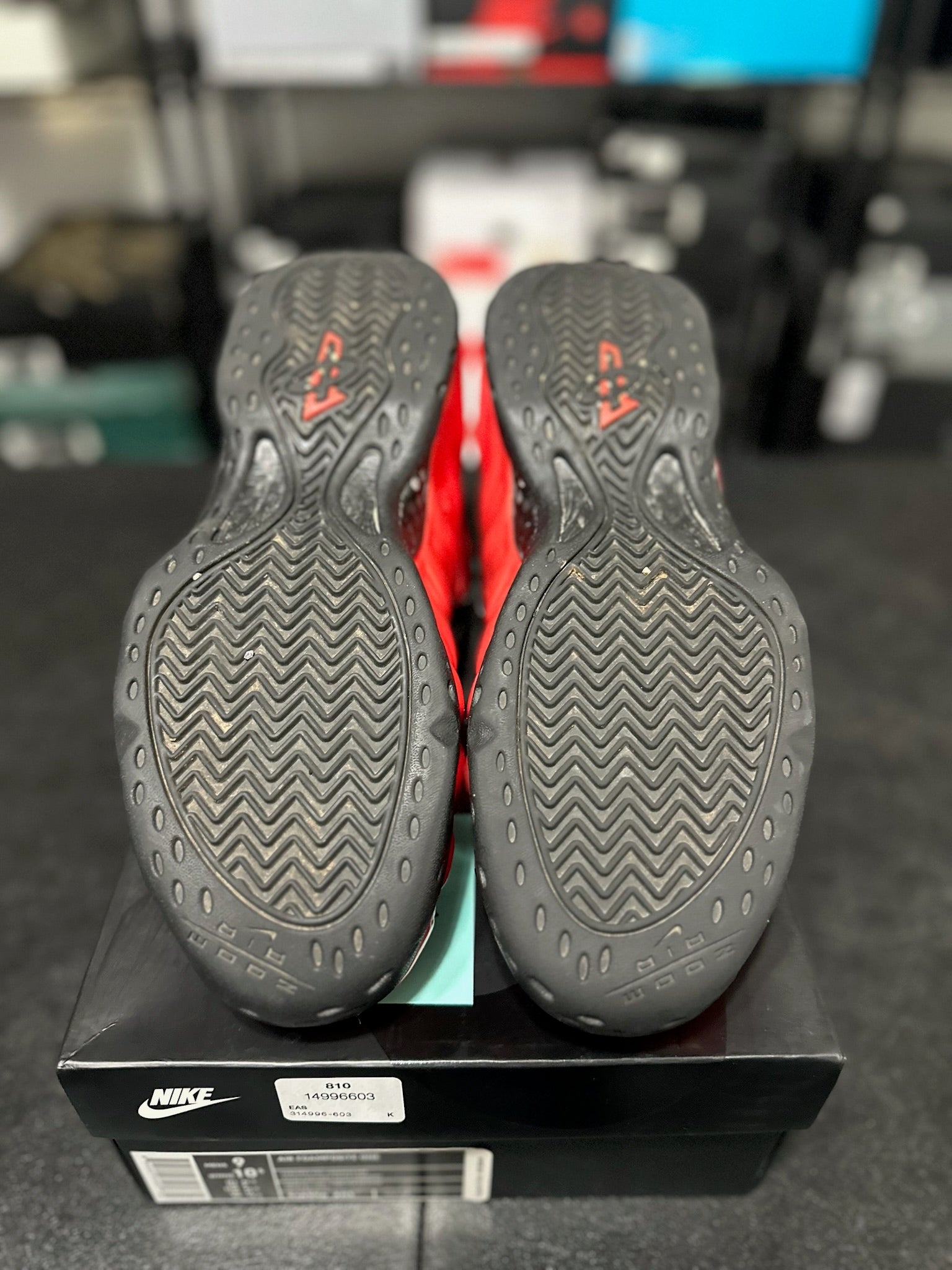 Size 9 - Foamposite 1 Habanero Red