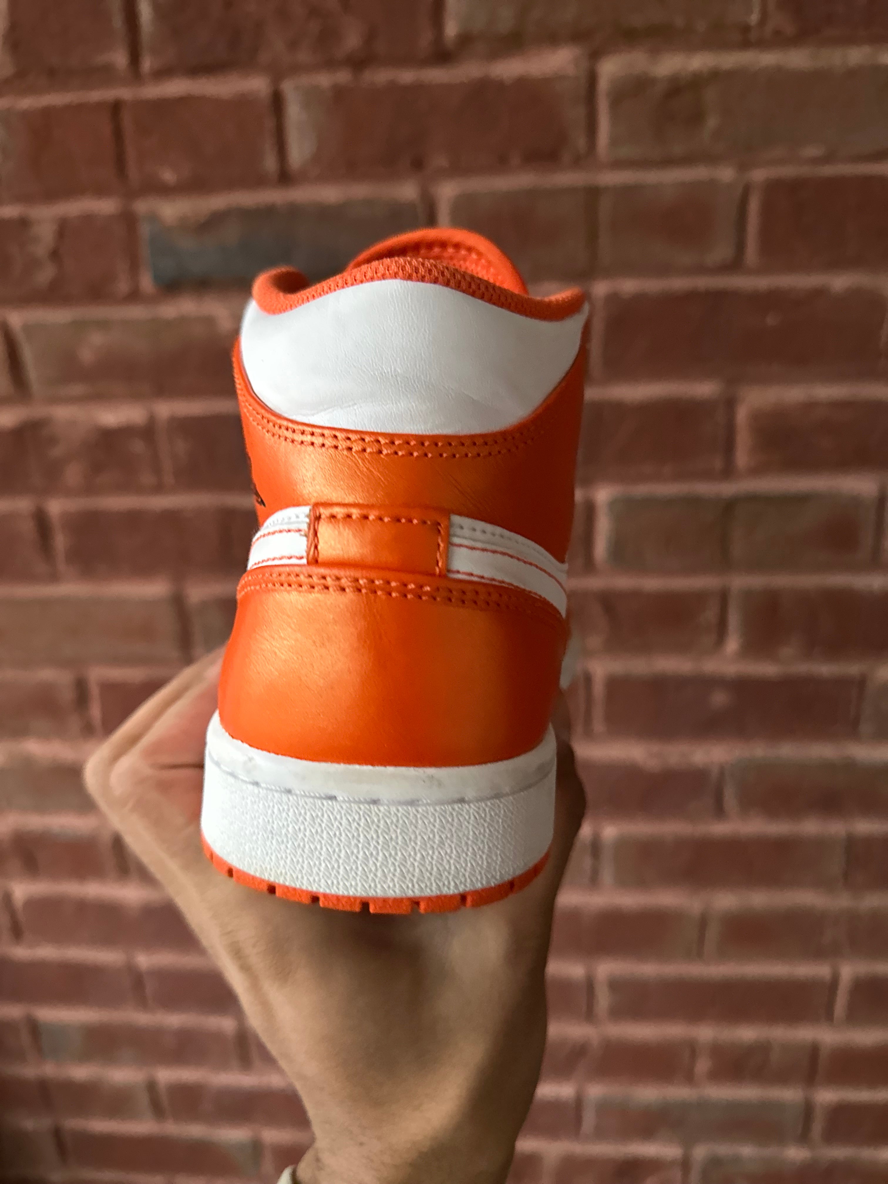 Size 7 - J1 mid metallic orange