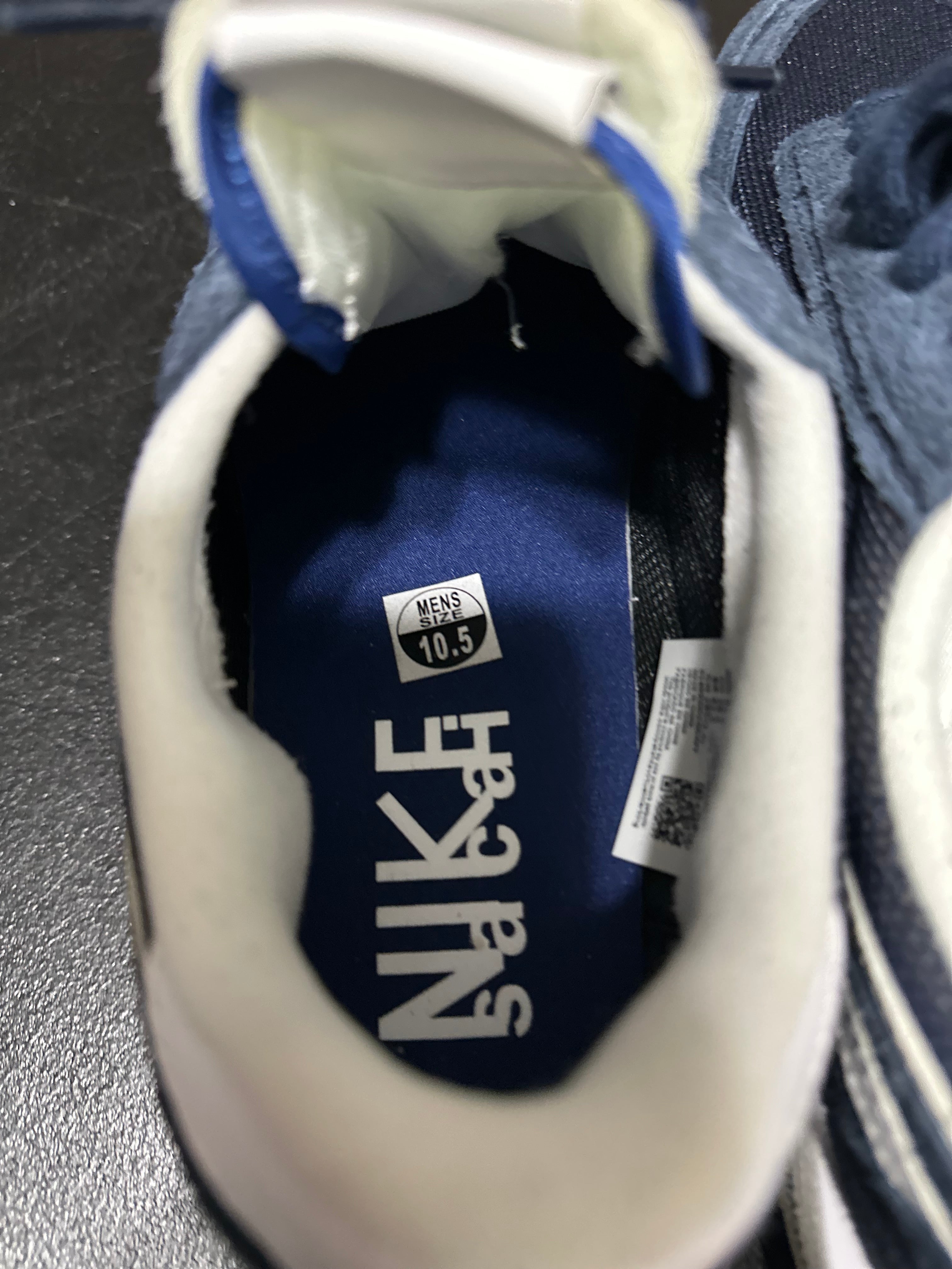 Size 10.5 - sacai waffle blackened blue