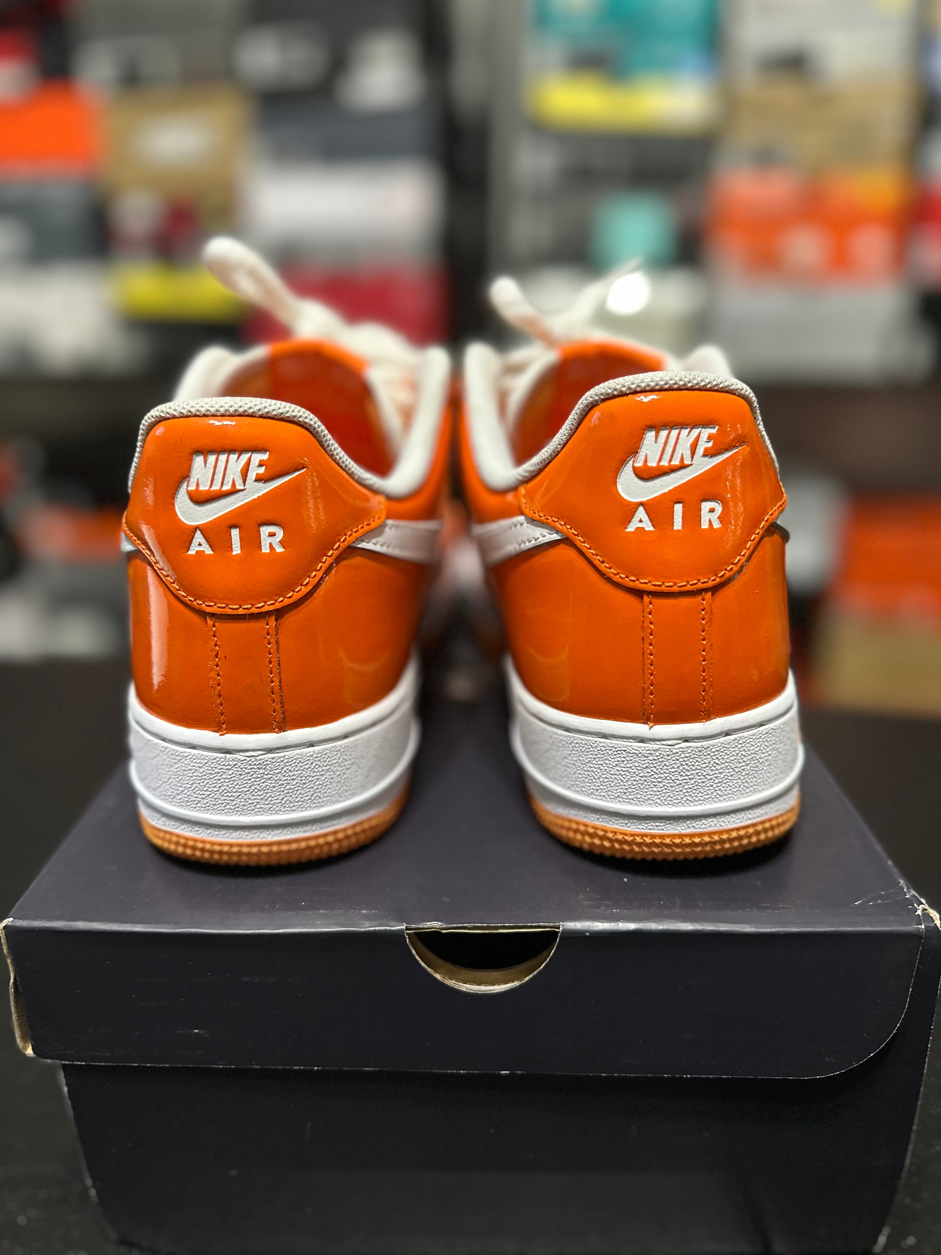 Size 11.5 - AF1 patent orange white
