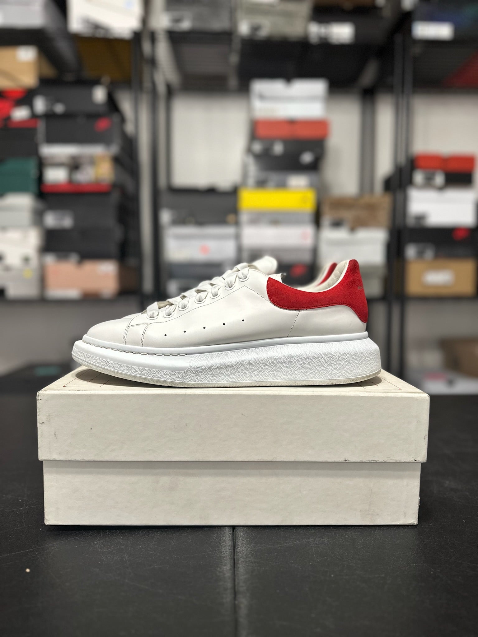 Size 12 - (45) Alexander McQueen Off White Bordeaux