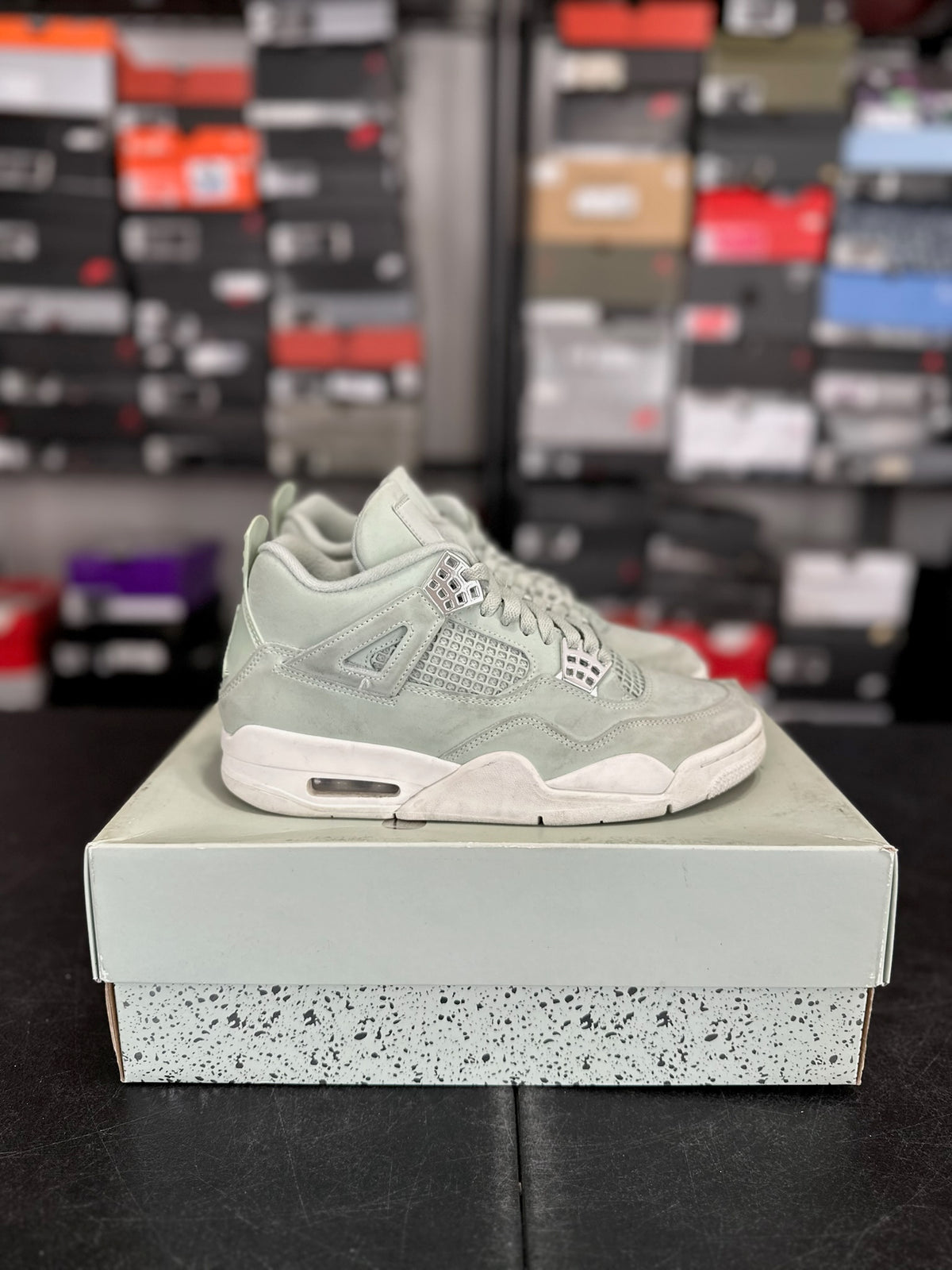 Size 7.5 - (9W) j4 seafoam sail