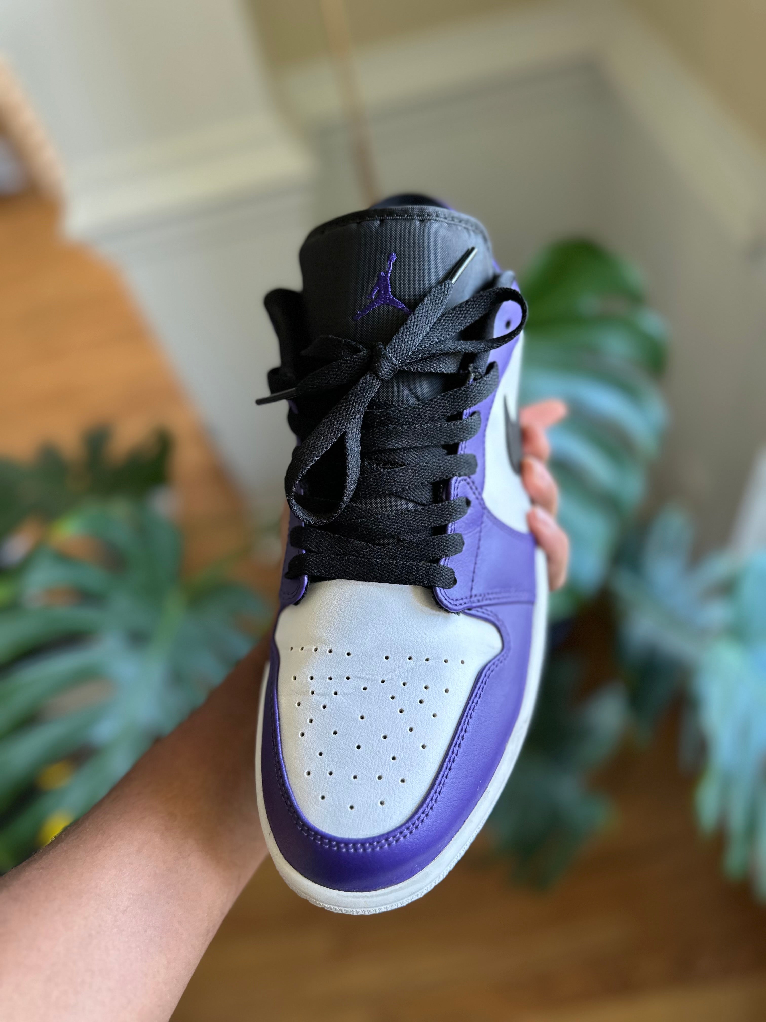 Size 12 - J1 low court purple