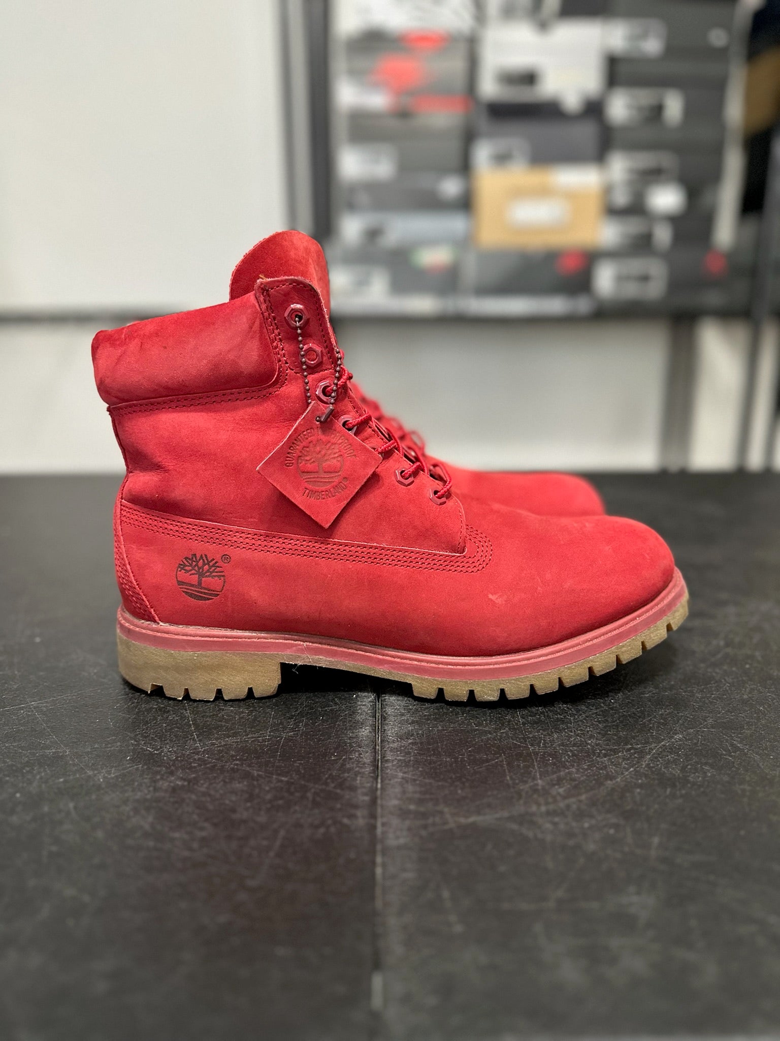 Size 11.5 - Timberland 6” Boot Red Nubuck