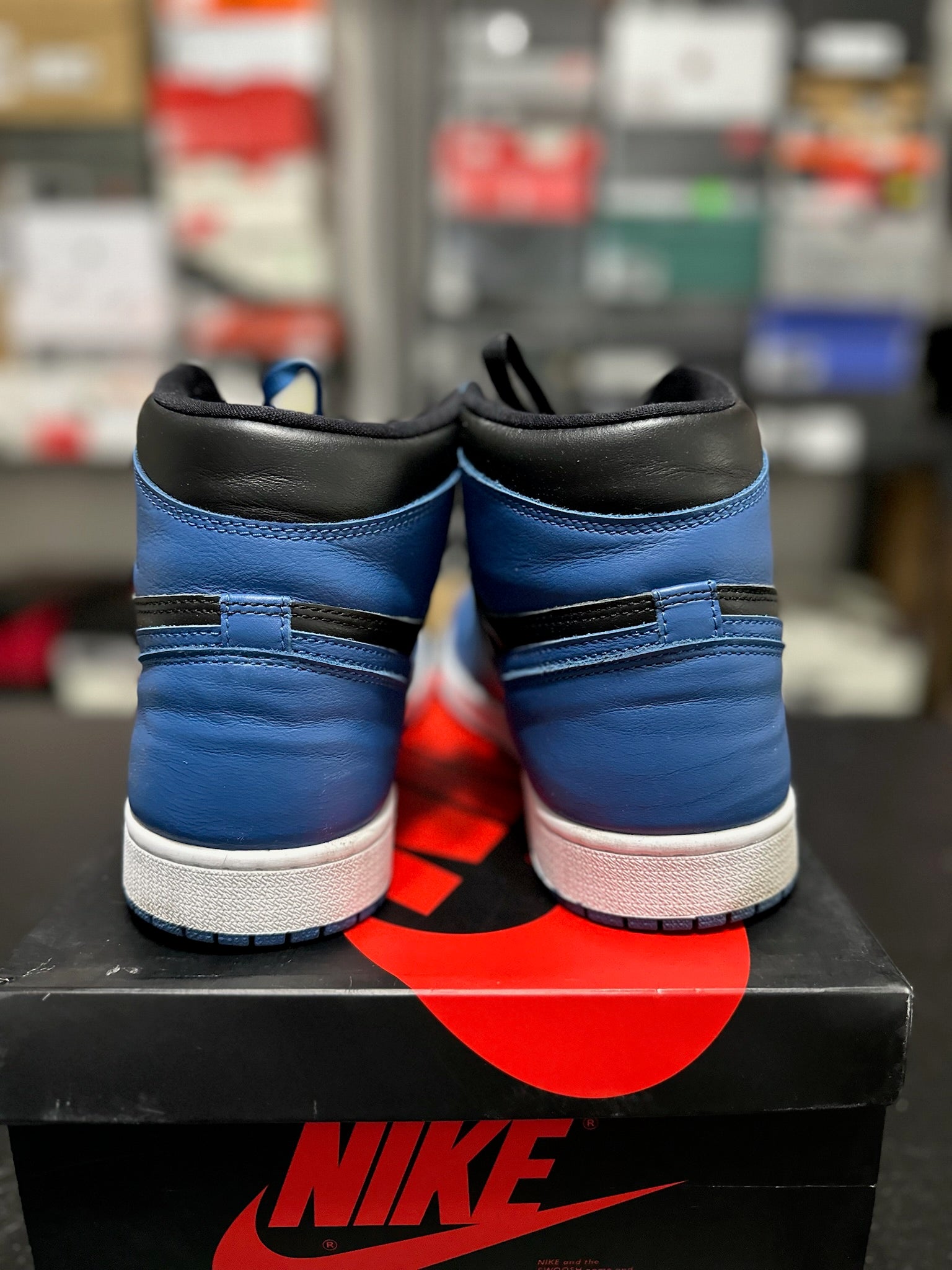 Size 10.5 - J1 High Dark Marina Blue