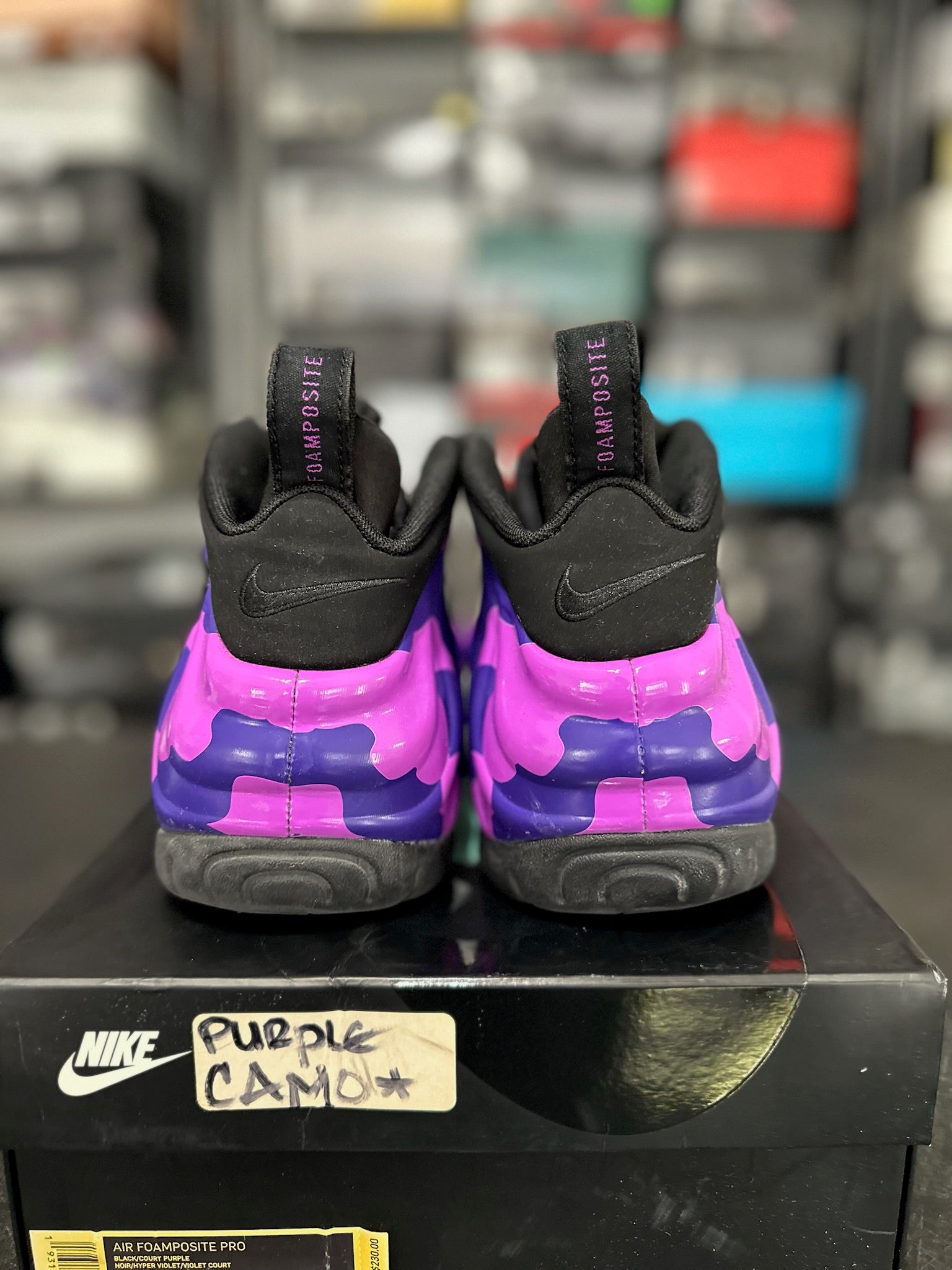 Size 10 - Foamposite Pro Purple Camo