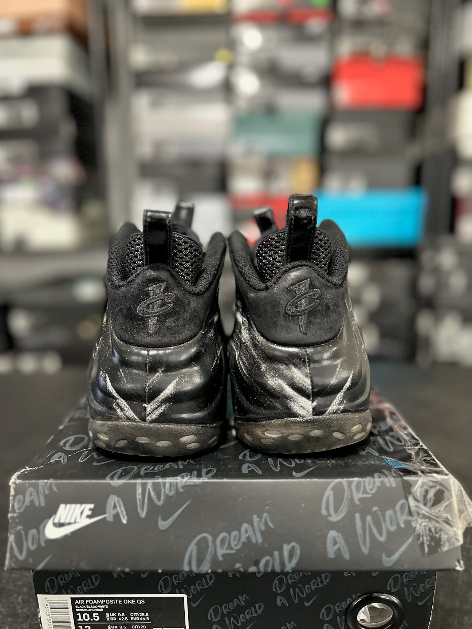 Size 10.5 - Foamposite 1 Dream A World Black