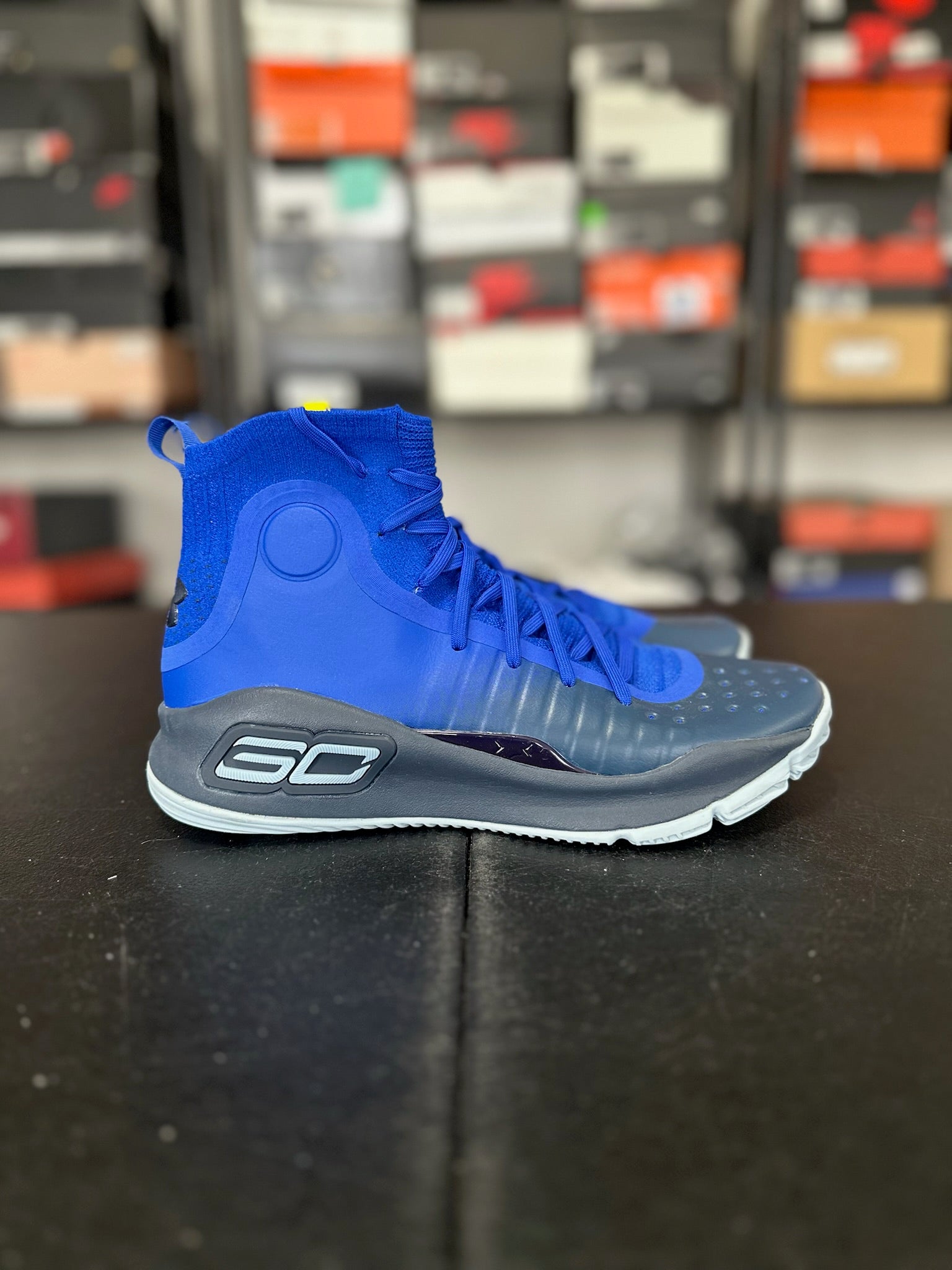 Size 9.5 - Curry 4 Blue/Black DS