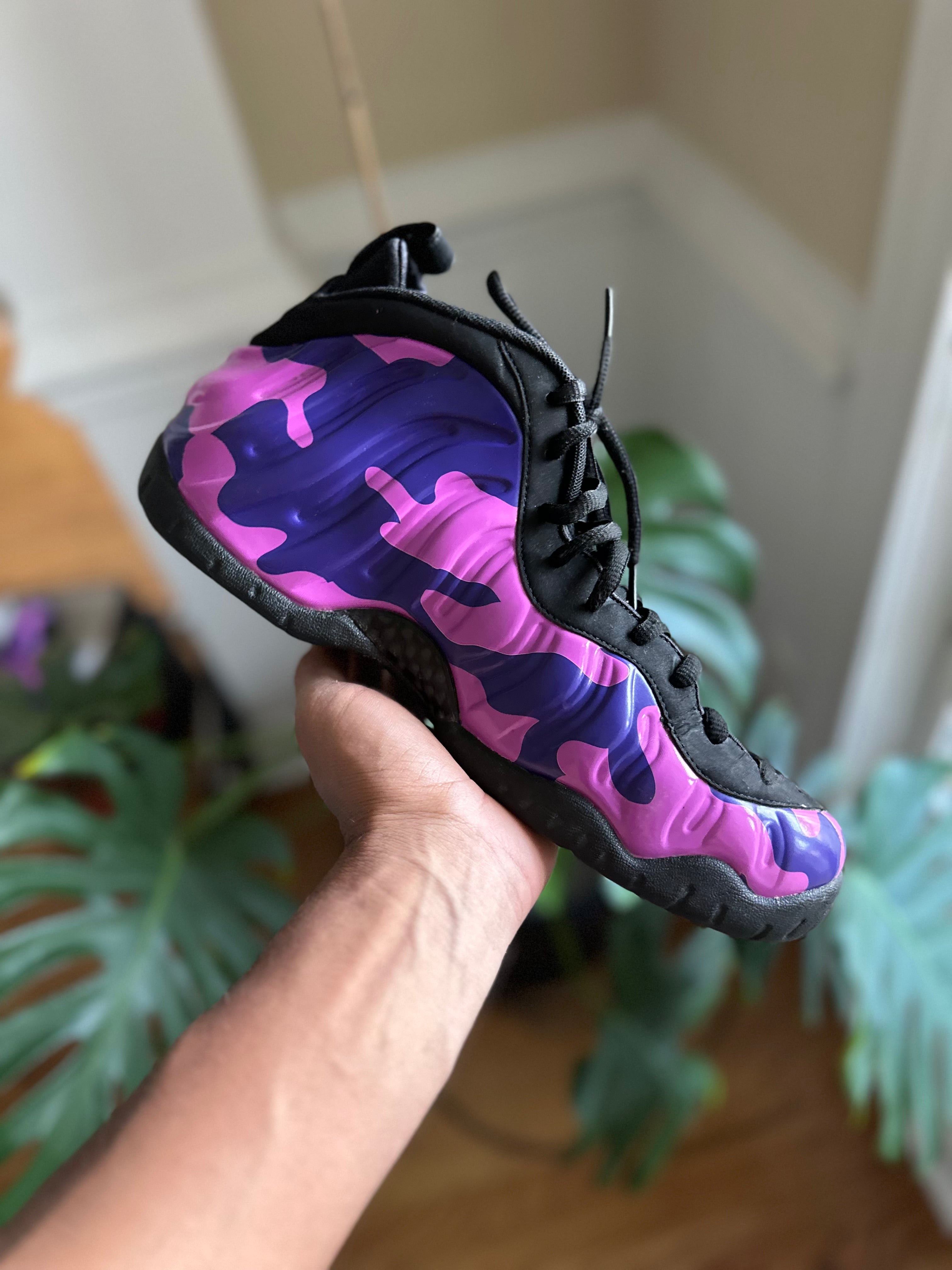 Size 11 - Air foamposite pro purple camo