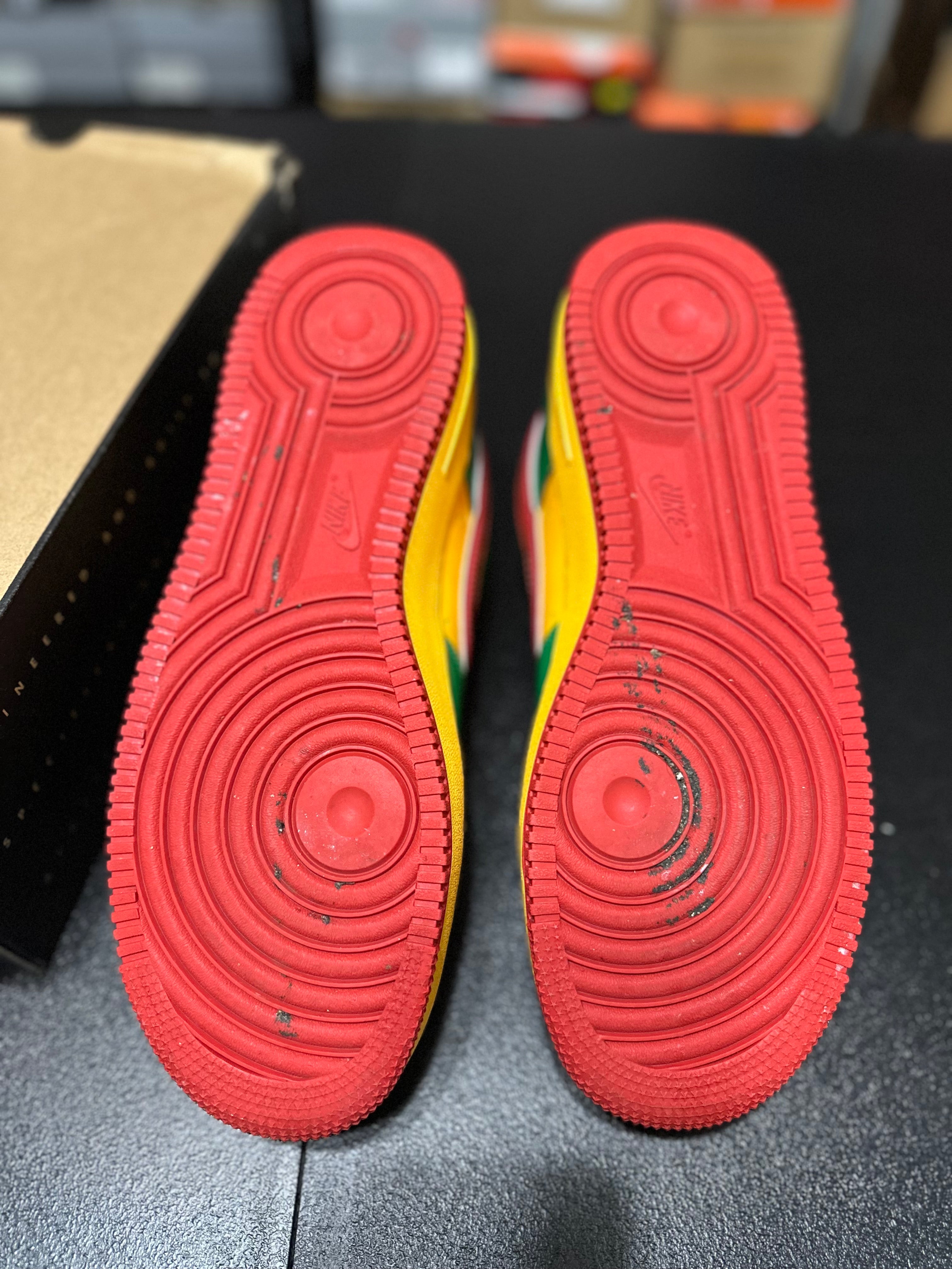 Size 10.5 - AF1 x lil yachty concrete boys - lucky green