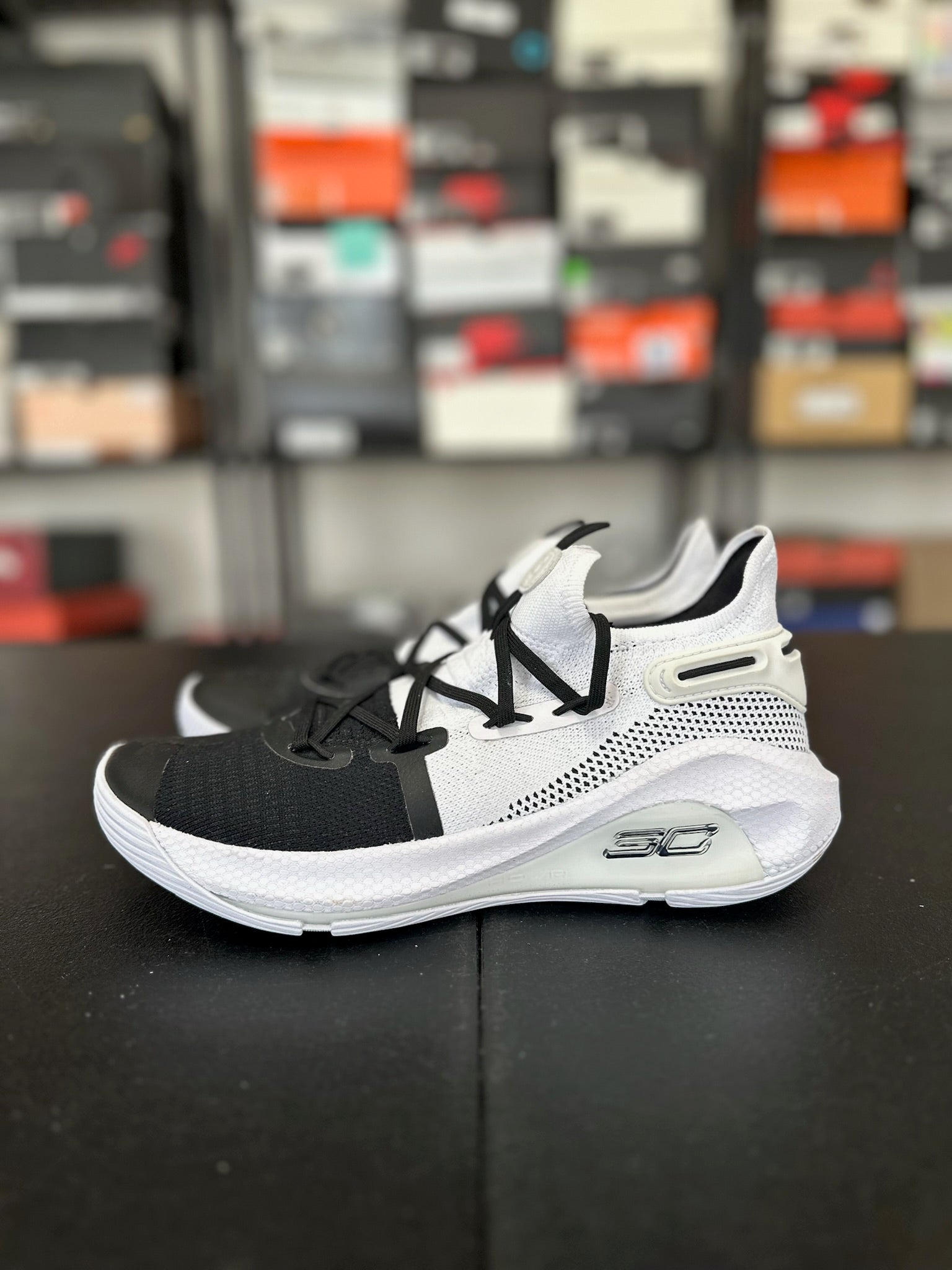 Size 9.5 - Curry 6 White/Black
