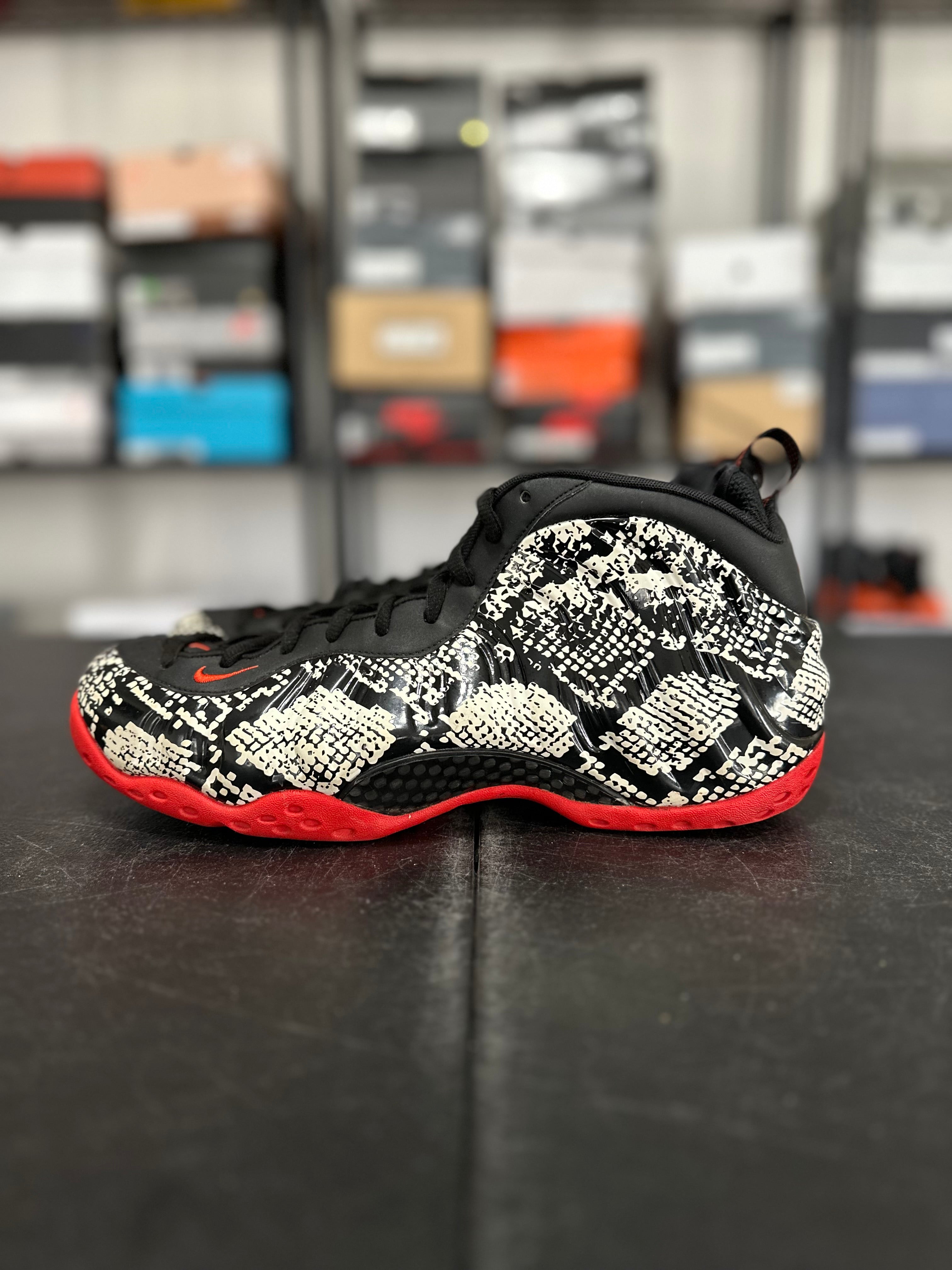 Size 12 - Foamposite albino snakeskin