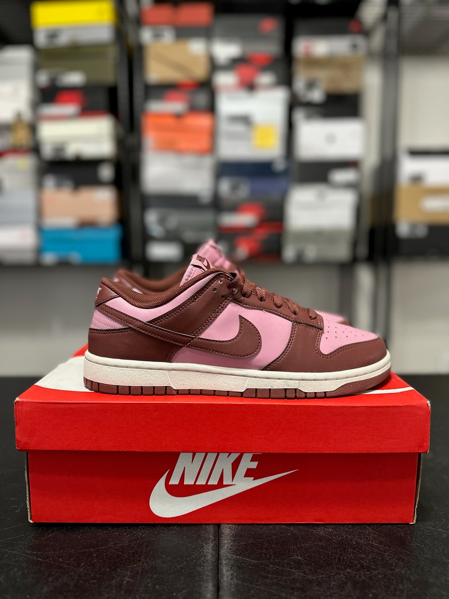 Size 9.5 - (11W) Dunk Low Next Nature Dark Pony Elemental Pink