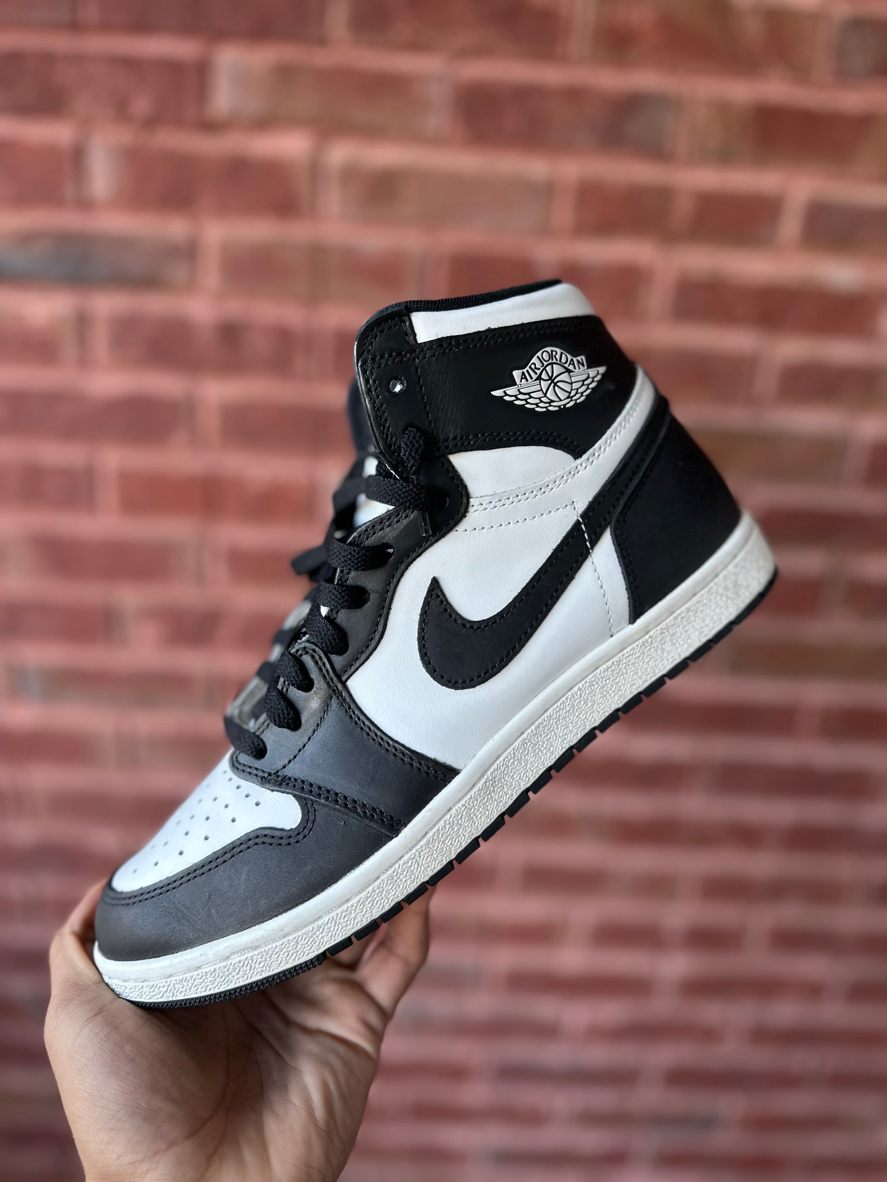 Size 10.5 - J1 high 85 black white