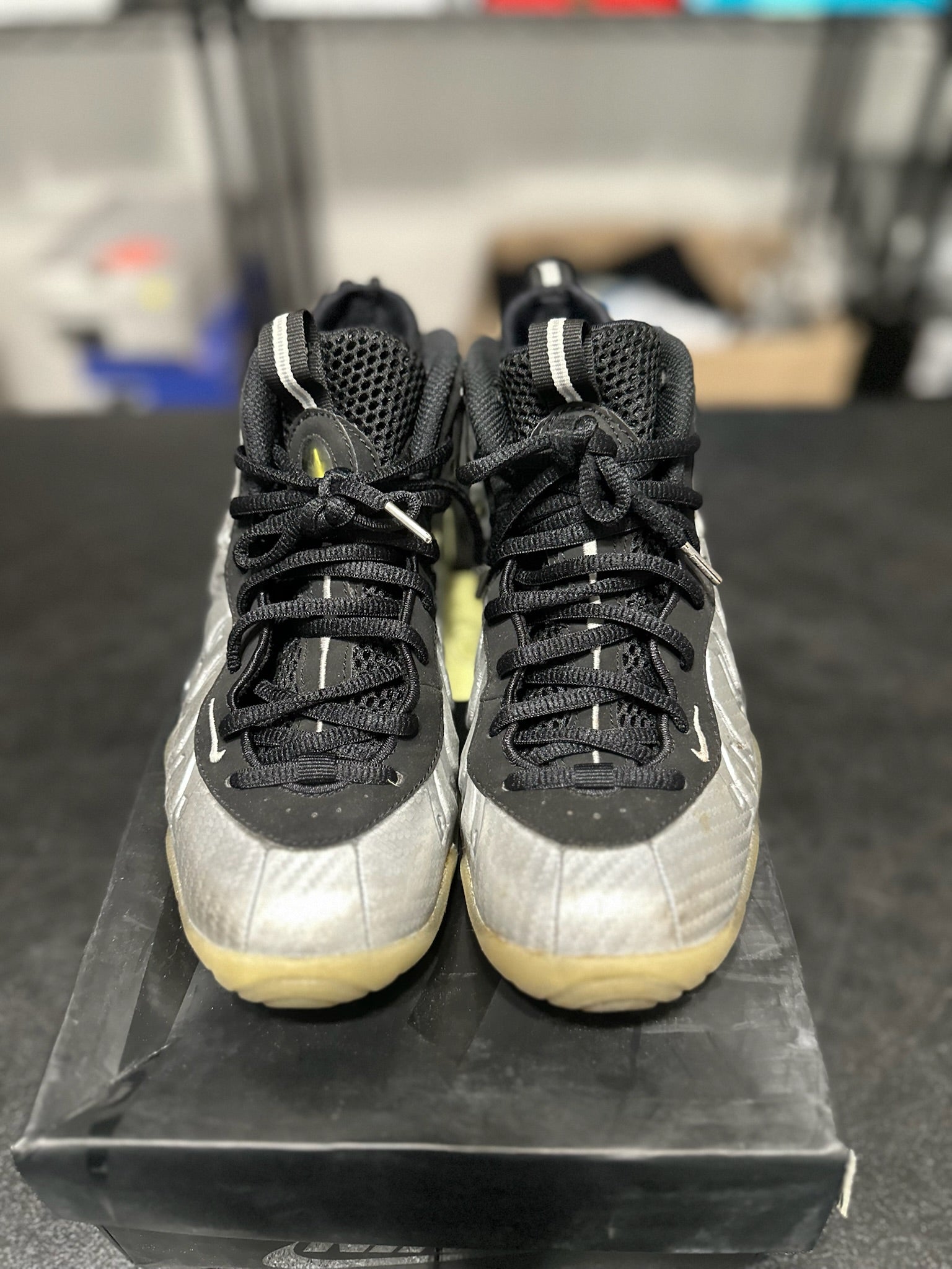 Size 4Y - Foamposite Pro Silver Surfer