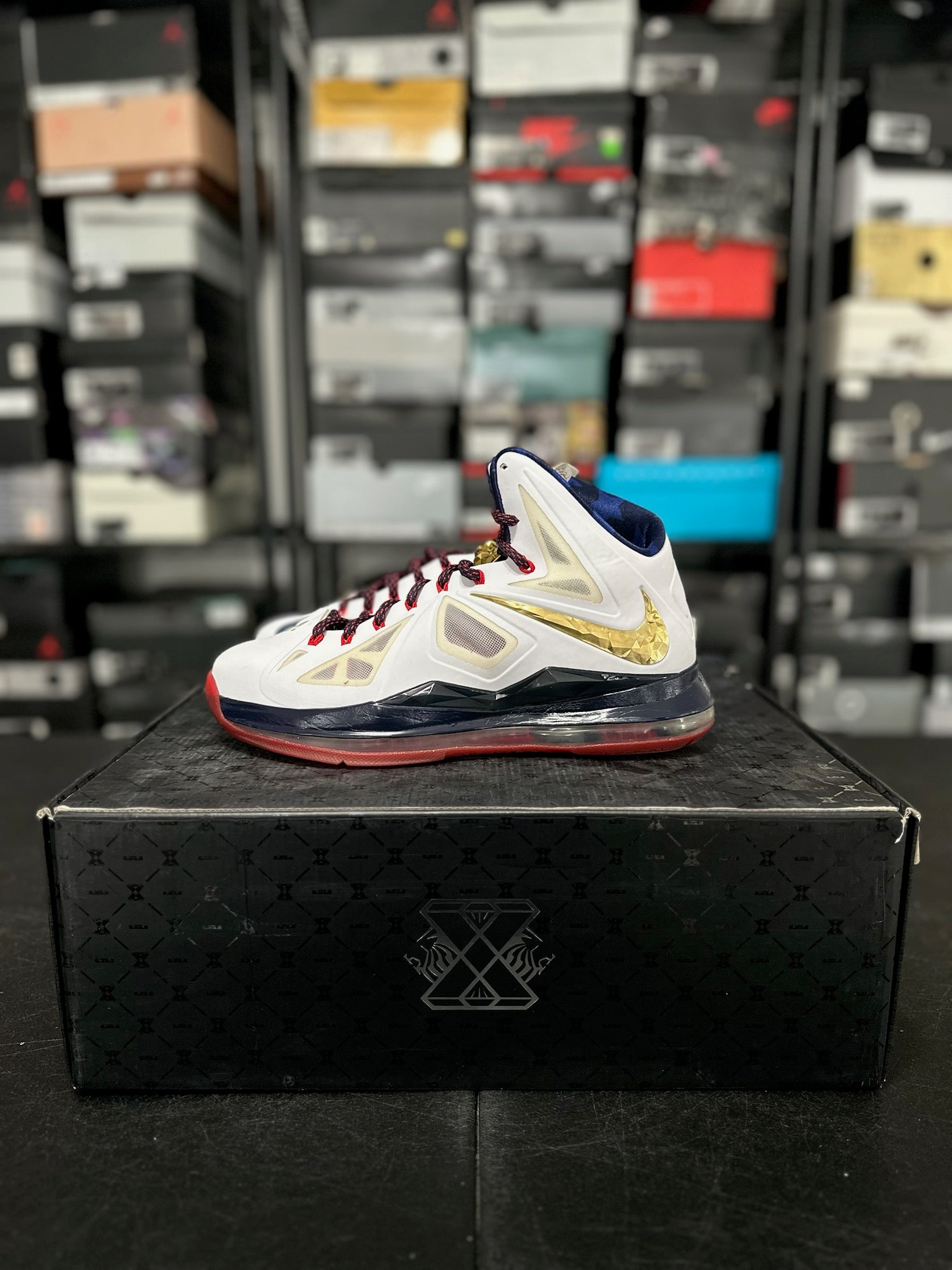 Size 9 - LeBron 10 Gold Medal