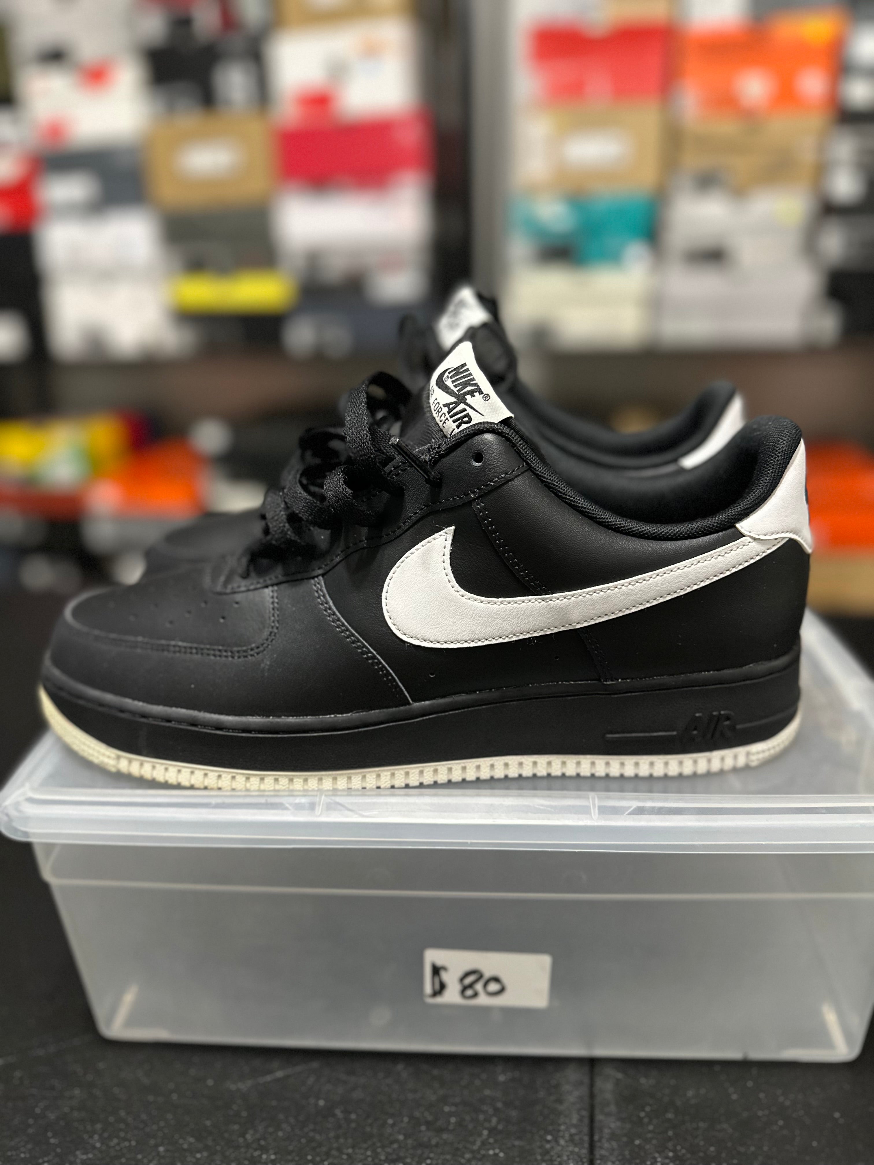 Size 13 - AF1 low black white outsole