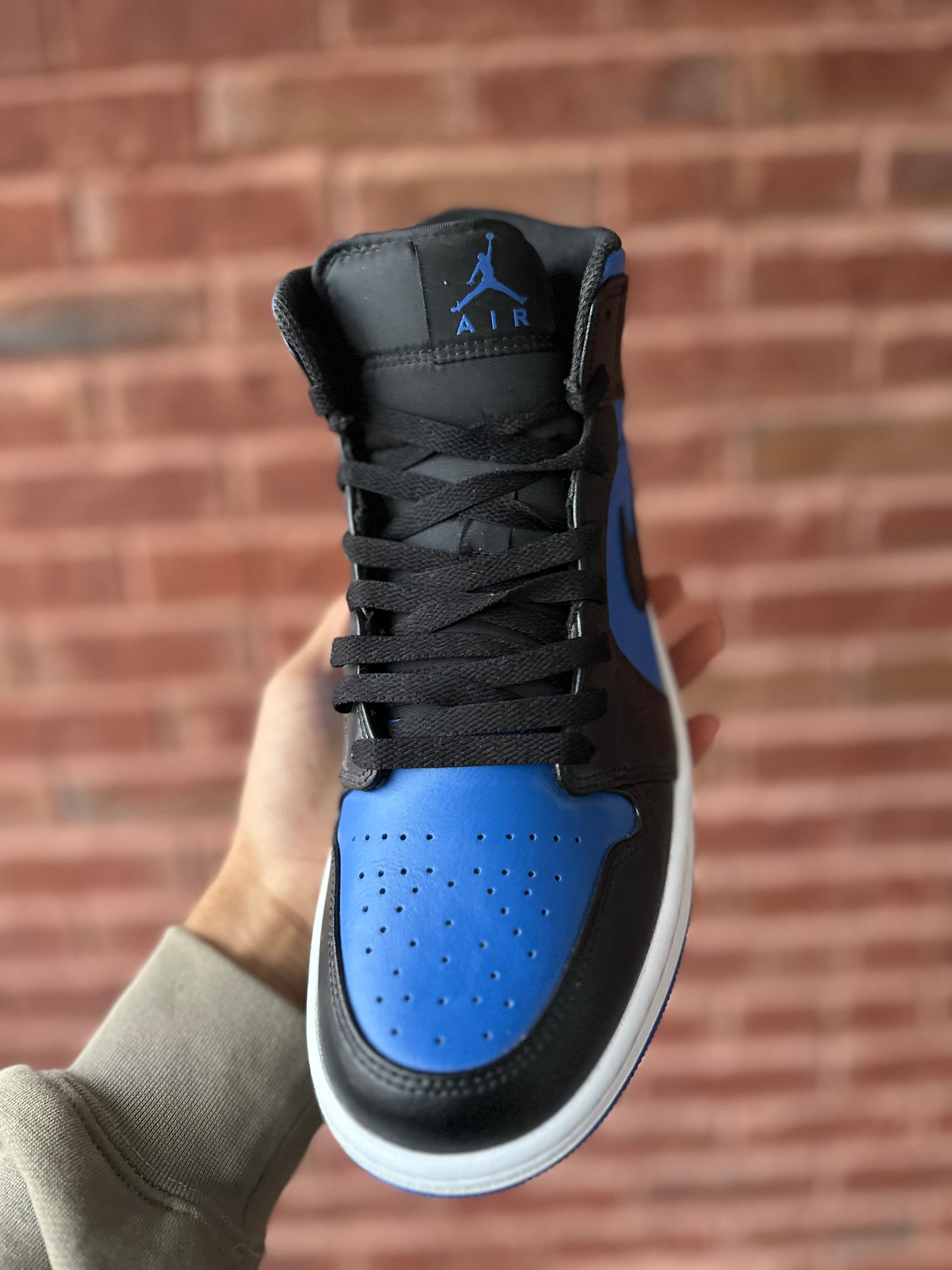 Size 10 - J1 mid black royal blue