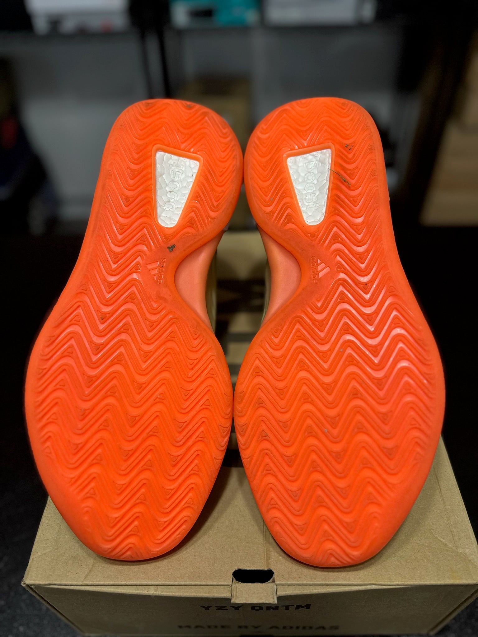 Size 14 - adidas Yzy QNTM Hi-Res Coral