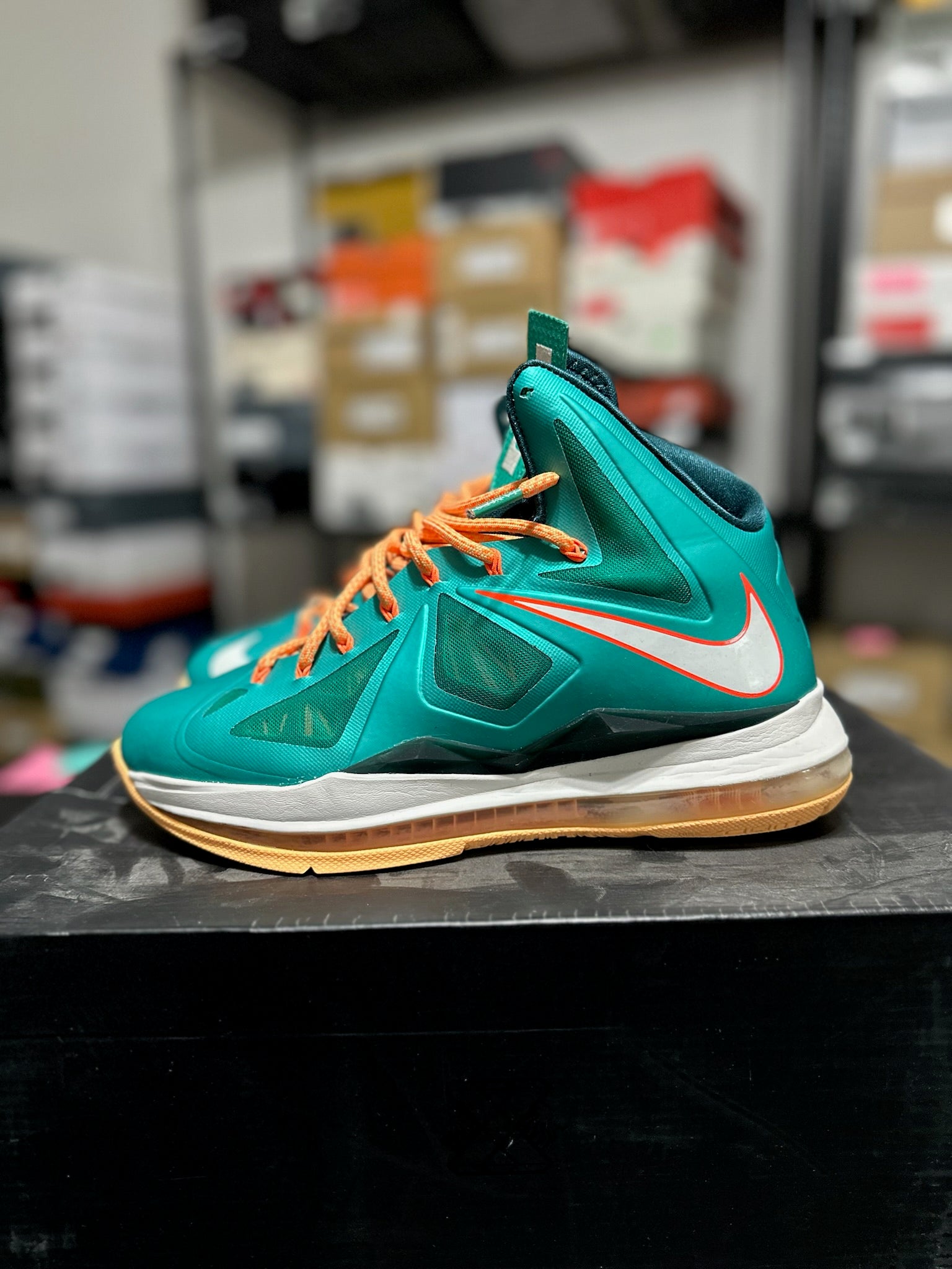 Size 8.5 - LeBron X Miami Dolphins