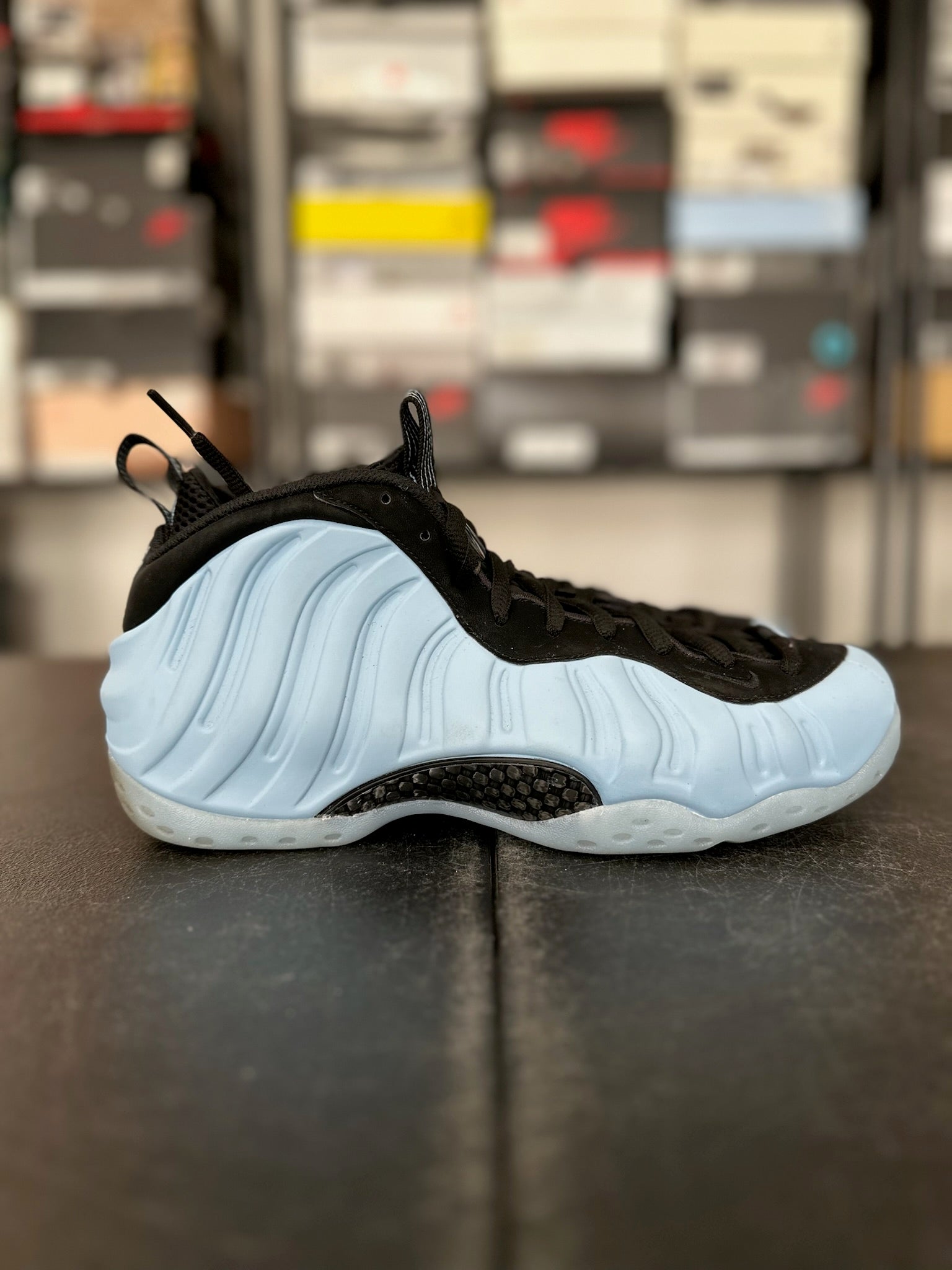 Size 9.5 - Foamposite 1 Psychic Blue
