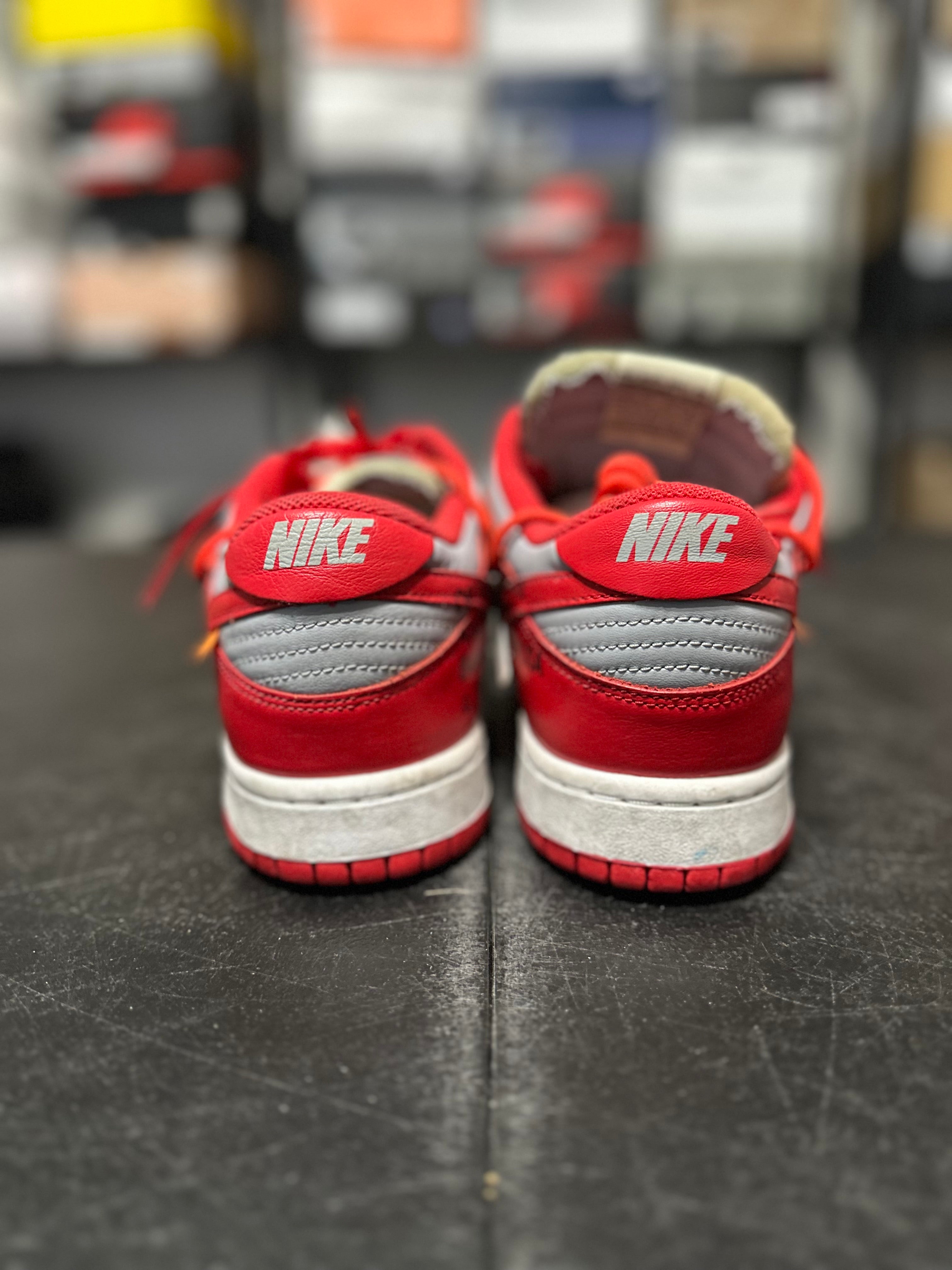 Size 10 - Dunk low off white university red