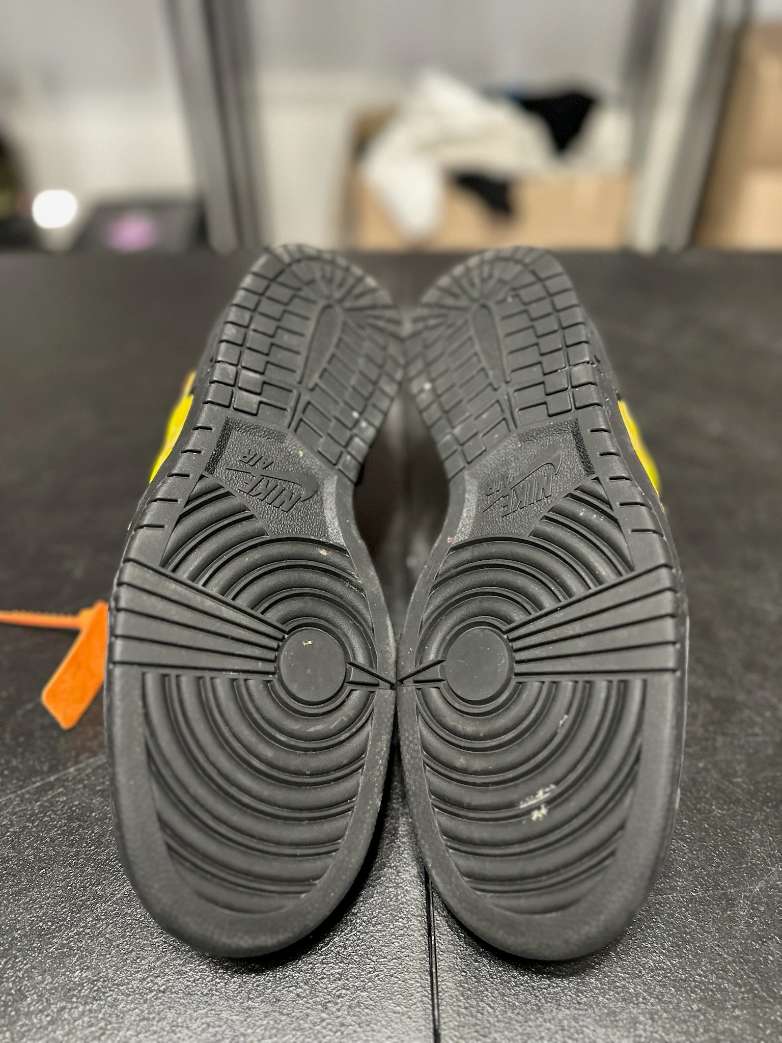 Size 12 - Air Rubber Dunk Off White University Gold