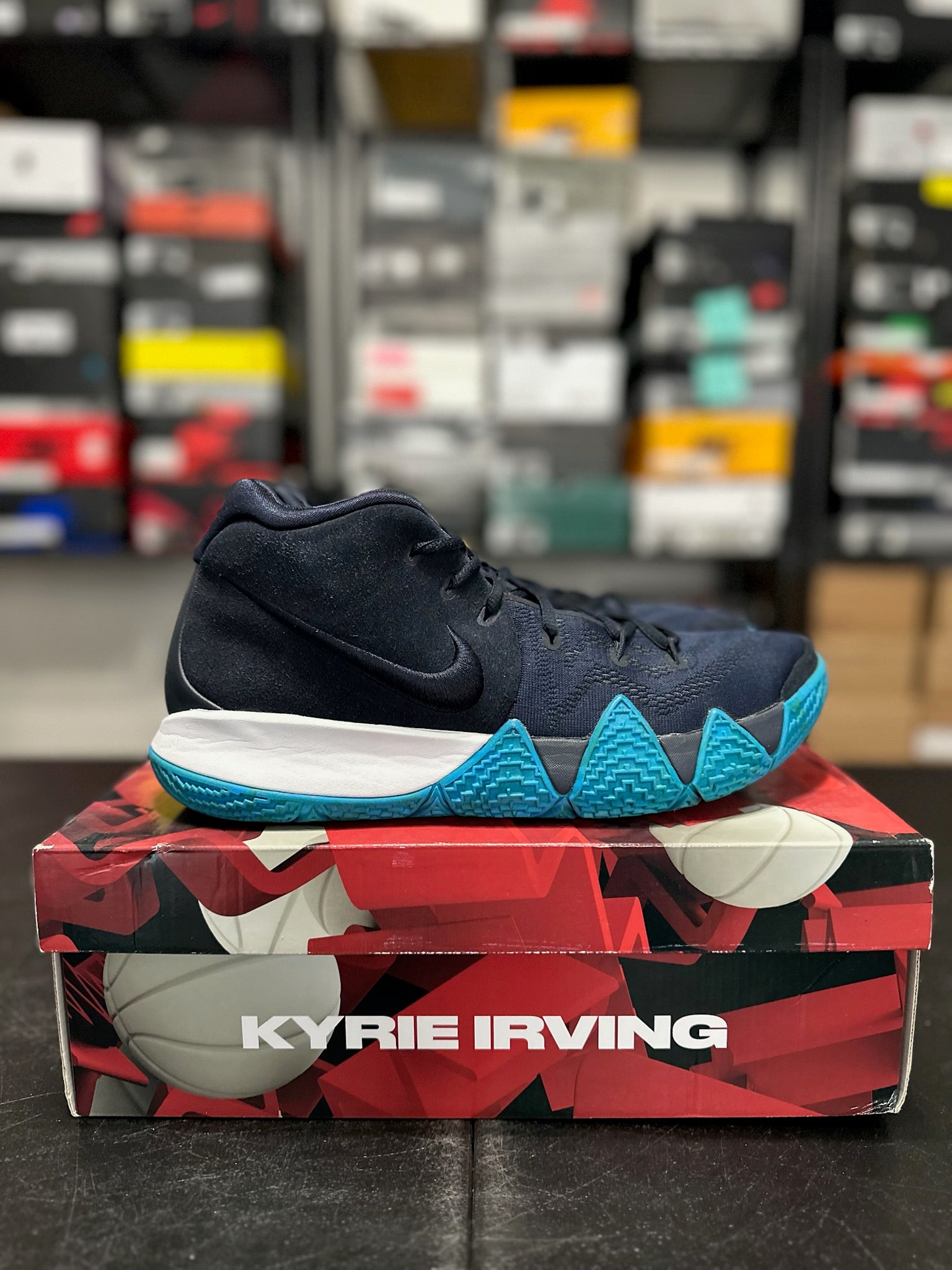 Size 11 - Kyrie 4 Dark Obsidian Think Twice
